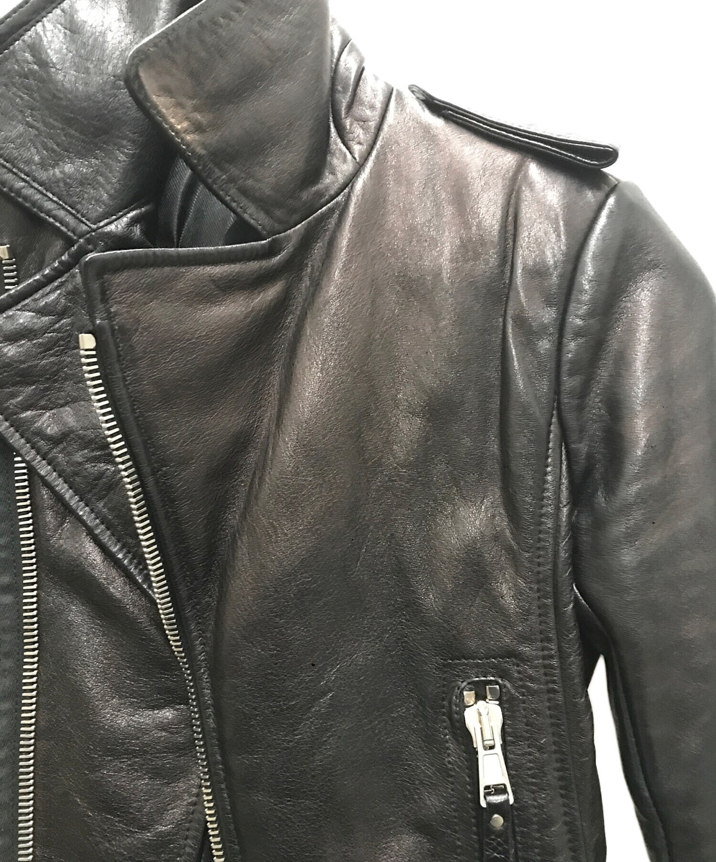 [Pre-owned] BALENCIAGA Leather Double Rider Jacket 256302