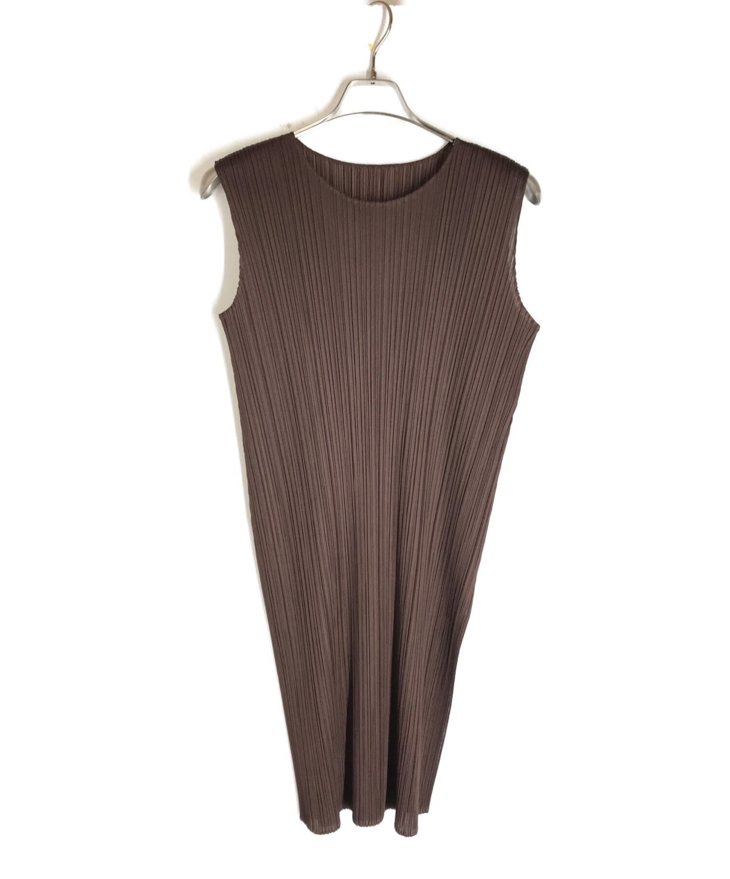 [Pre-owned] PLEATS PLEASE Sleeveless Side Slit Pleated Dress PP13-JT113