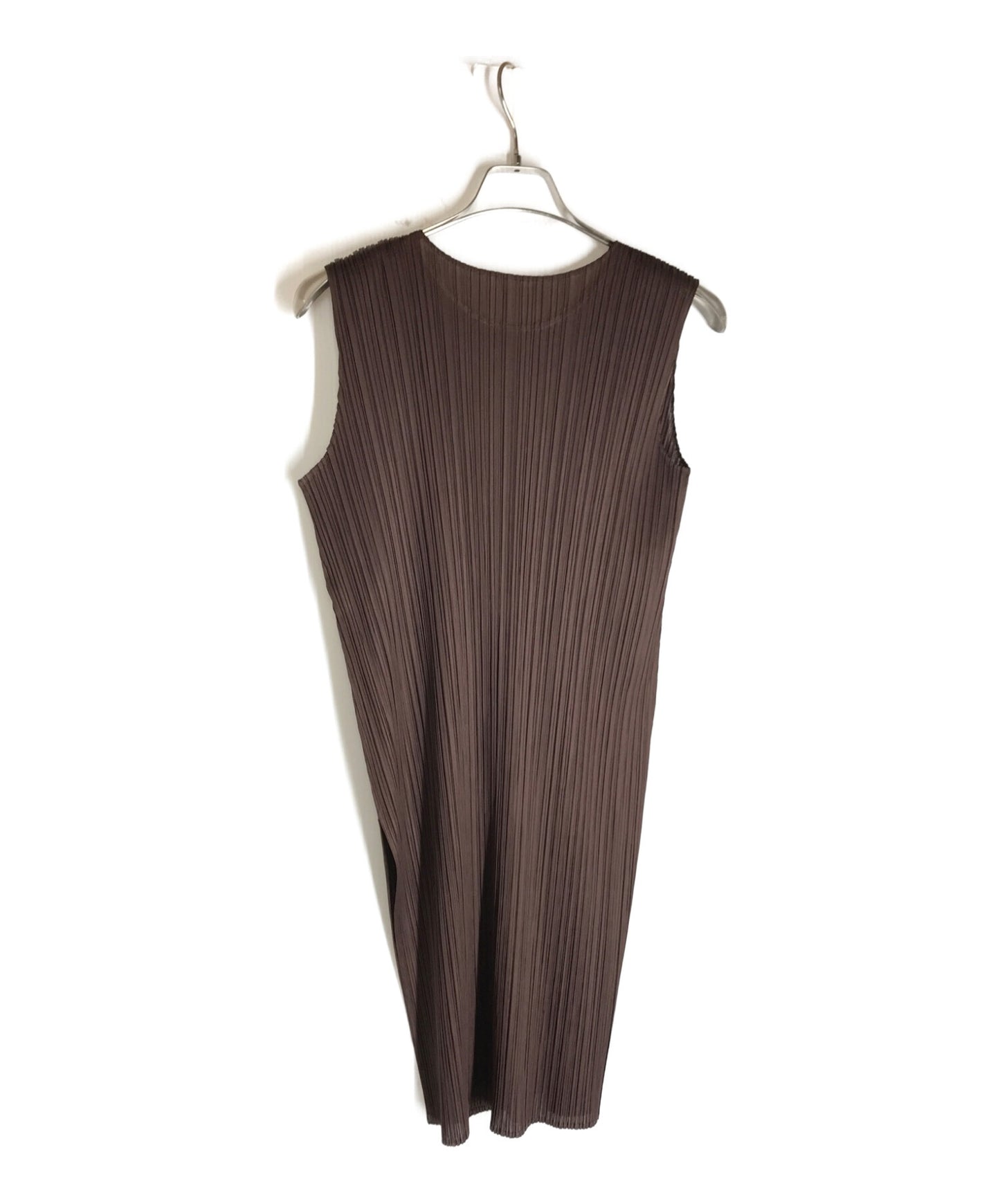 [Pre-owned] PLEATS PLEASE Sleeveless Side Slit Pleated Dress PP13-JT113