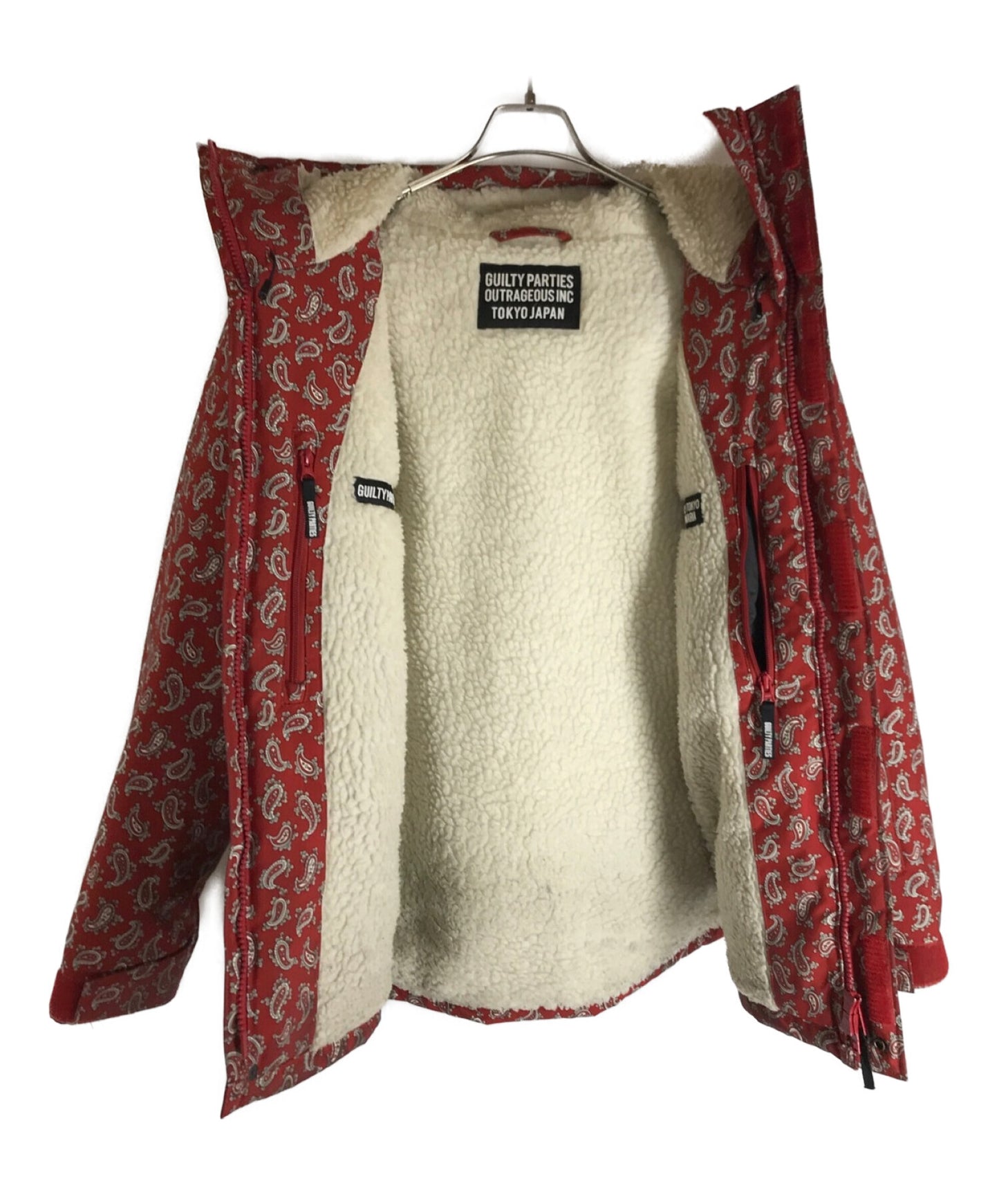 [Pre-owned] WACKO MARIA Paisley Pattern Puffer Boa Jacket
