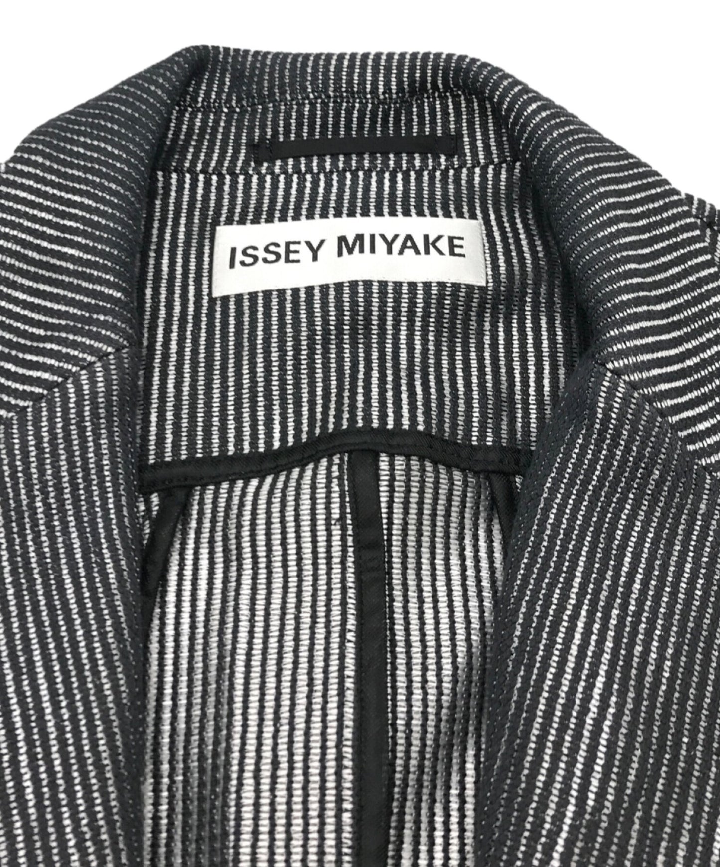 [Pre-owned] ISSEY MIYAKE Cotton striped jacket IM41FD501 IM41FD501