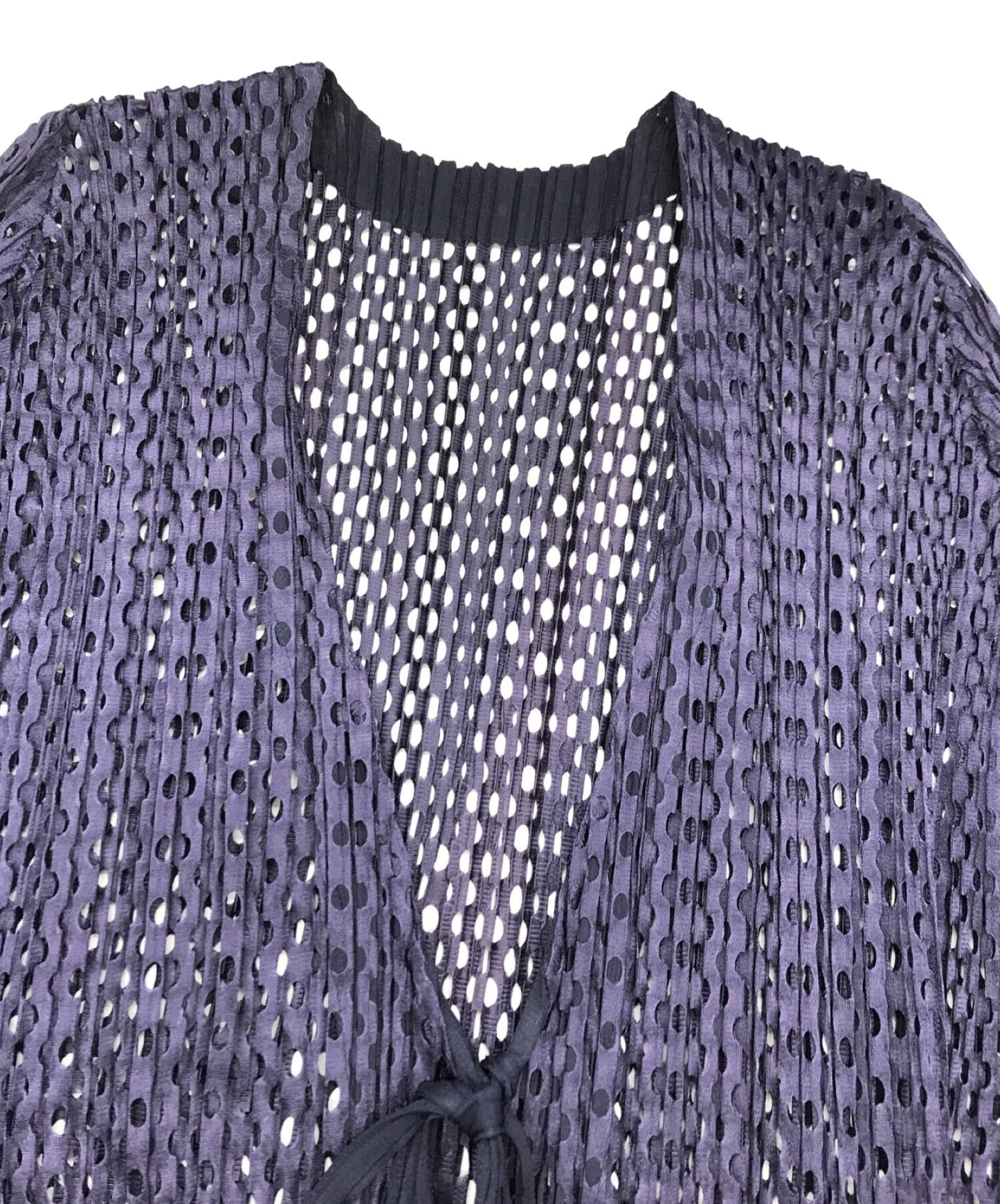 [Pre-owned] PLEATS PLEASE Pleated mesh long cardigan PP93-JA582 PP93-EN582