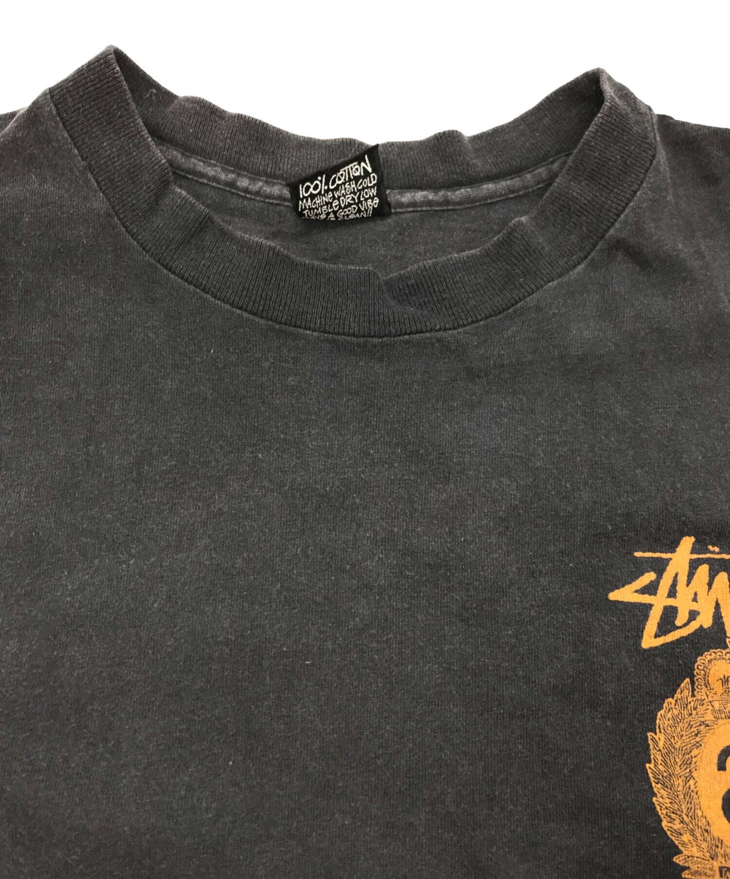 [Pre-owned] stussy SS EMBLEM TEE OLDstussy 80s black tag late