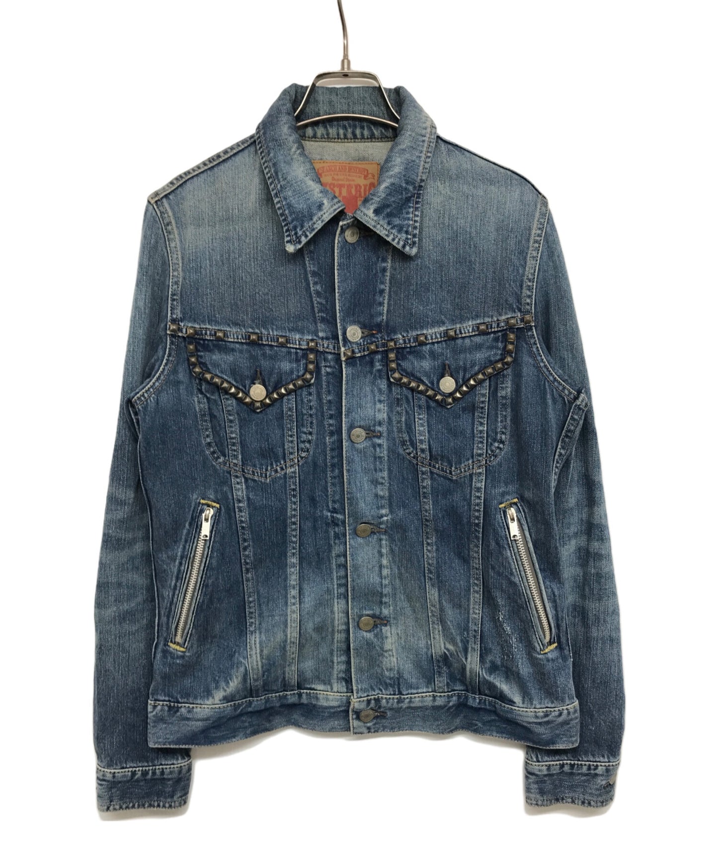 [Pre-owned] Hysteric Glamour Vintage processed studded denim jacket 0201AB08 0201AB08