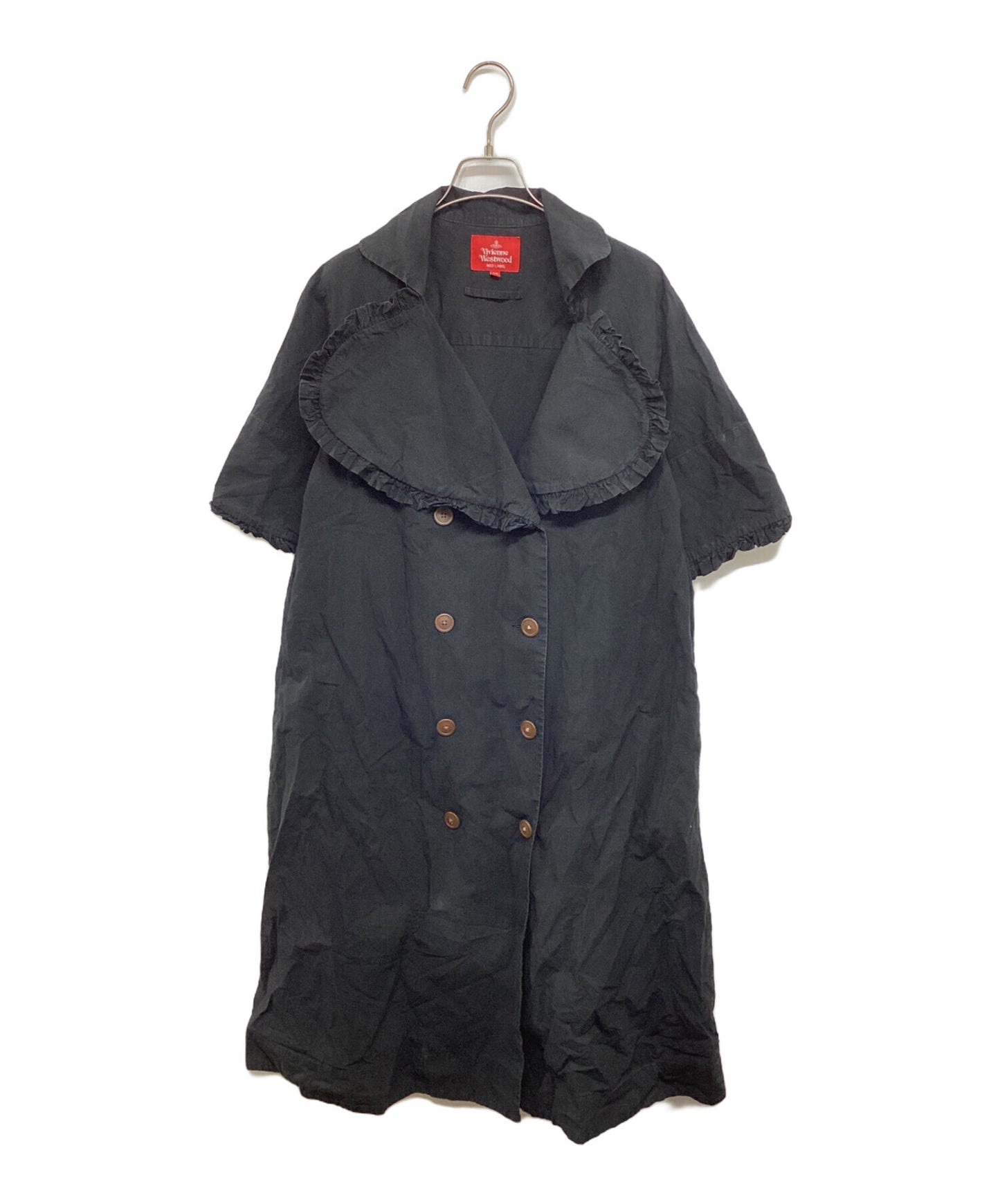 [Pre-owned] Vivienne Westwood RED LABEL Love ruffle collar shirt dress missing belt