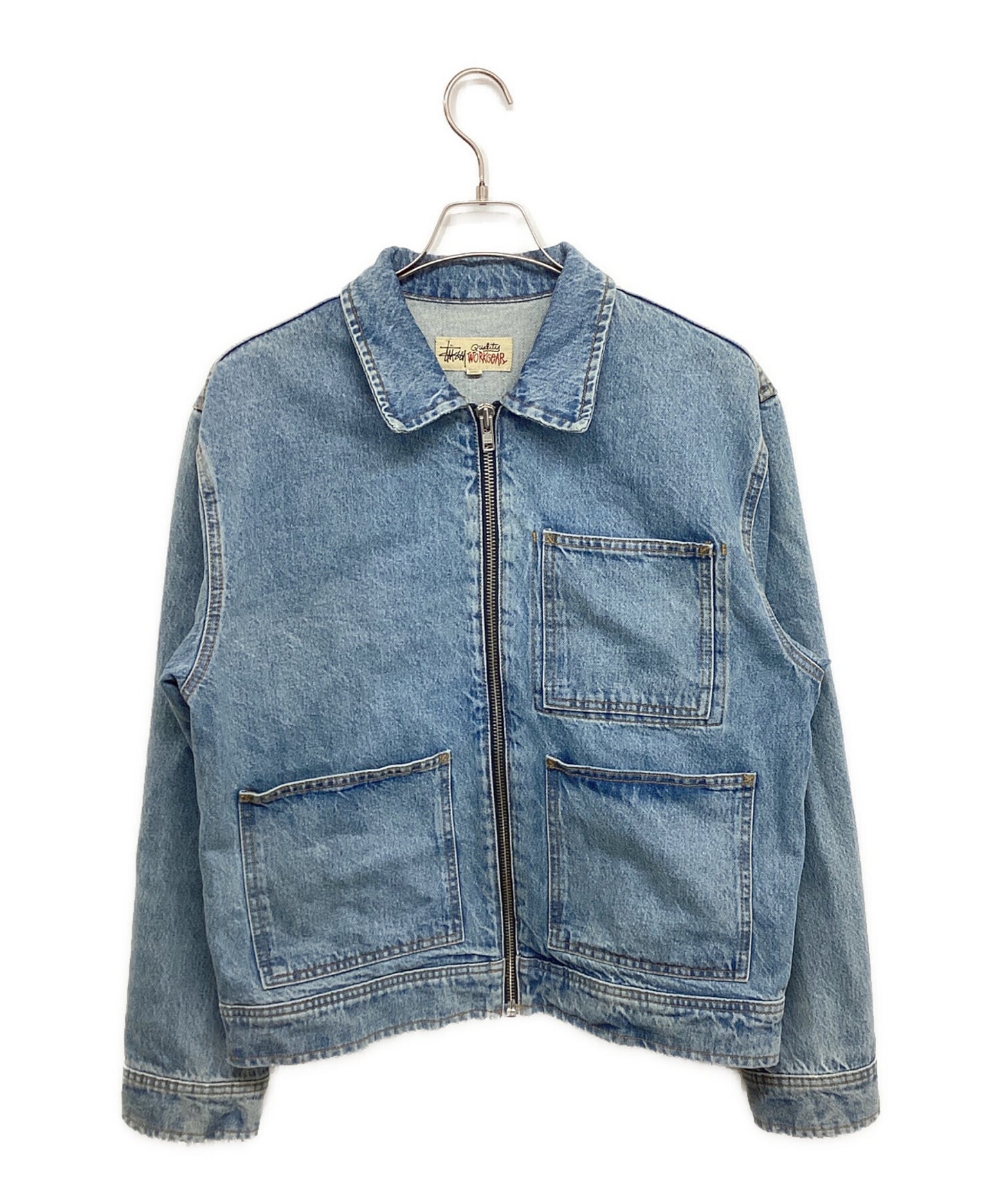 [Pre-owned] stussy Denim Zip Work Jacket 115682 115682