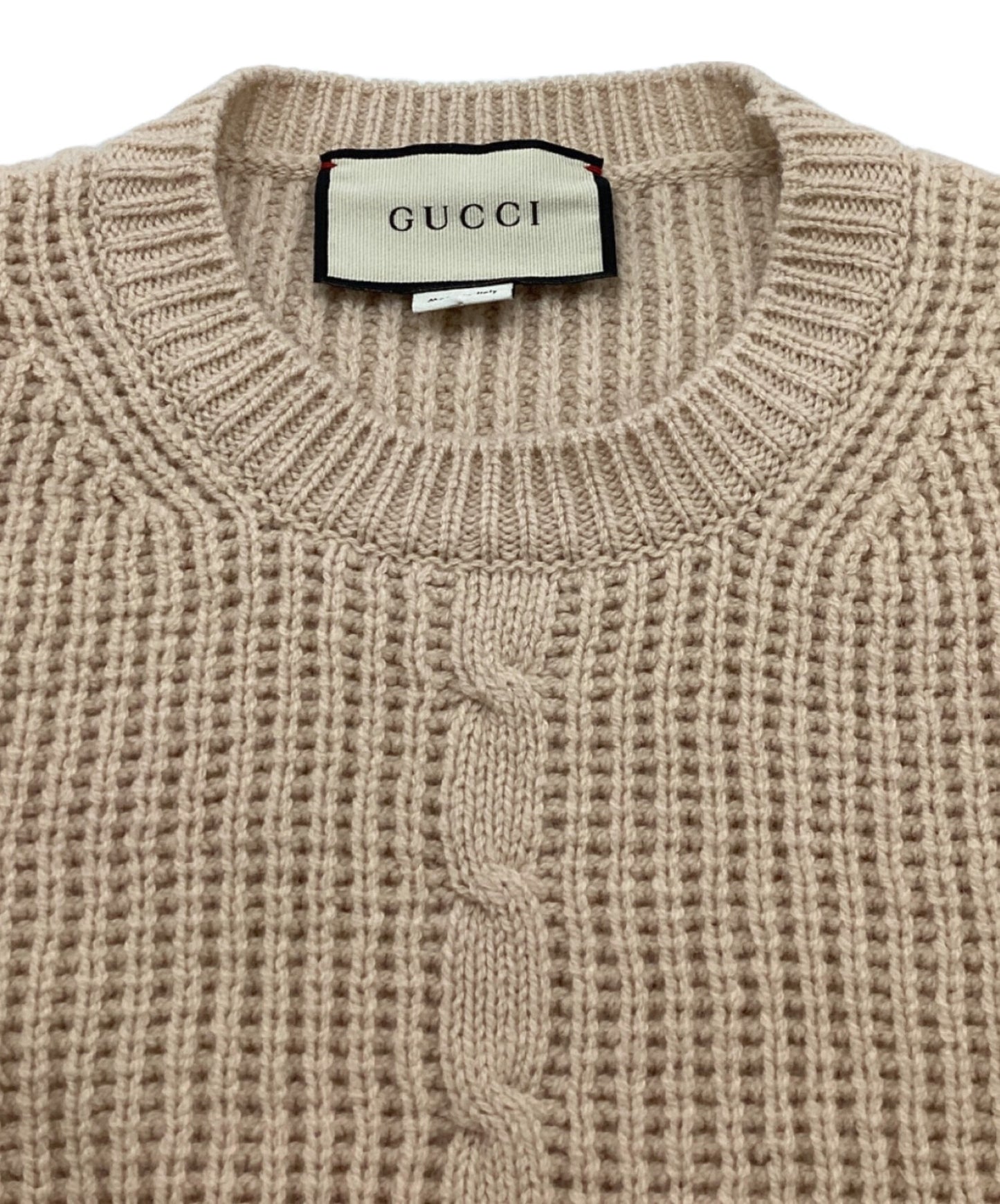 [Pre-owned] GUCCI Waffle-Knit GG Jumper 'Beige' 597732 XKA4K 597732 XKA4K