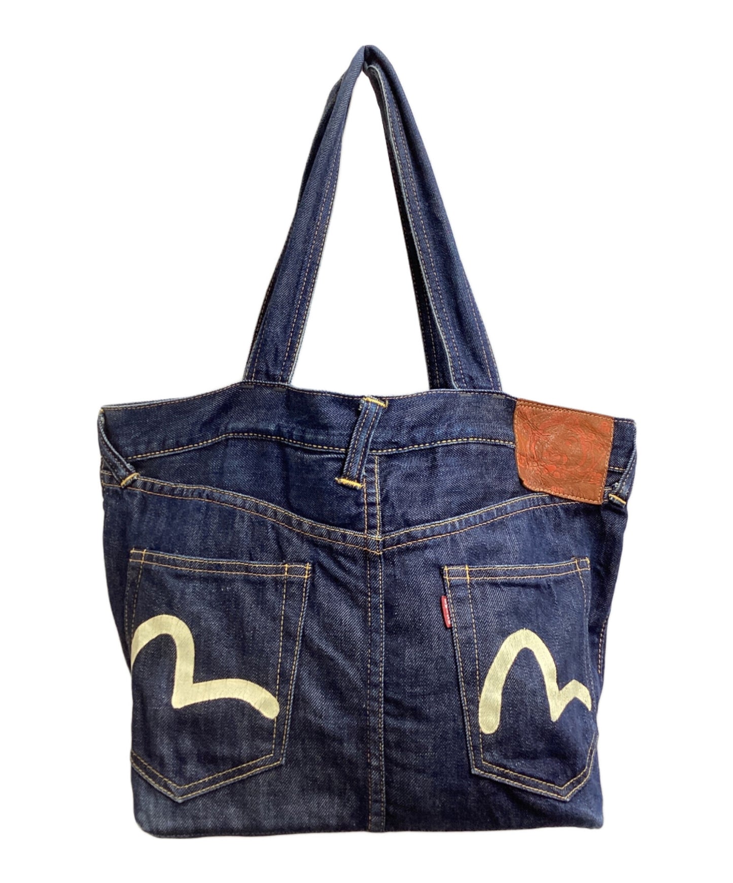 [Pre-owned] EVISU EVISU / EVISU / Seagull painted denim tote bag