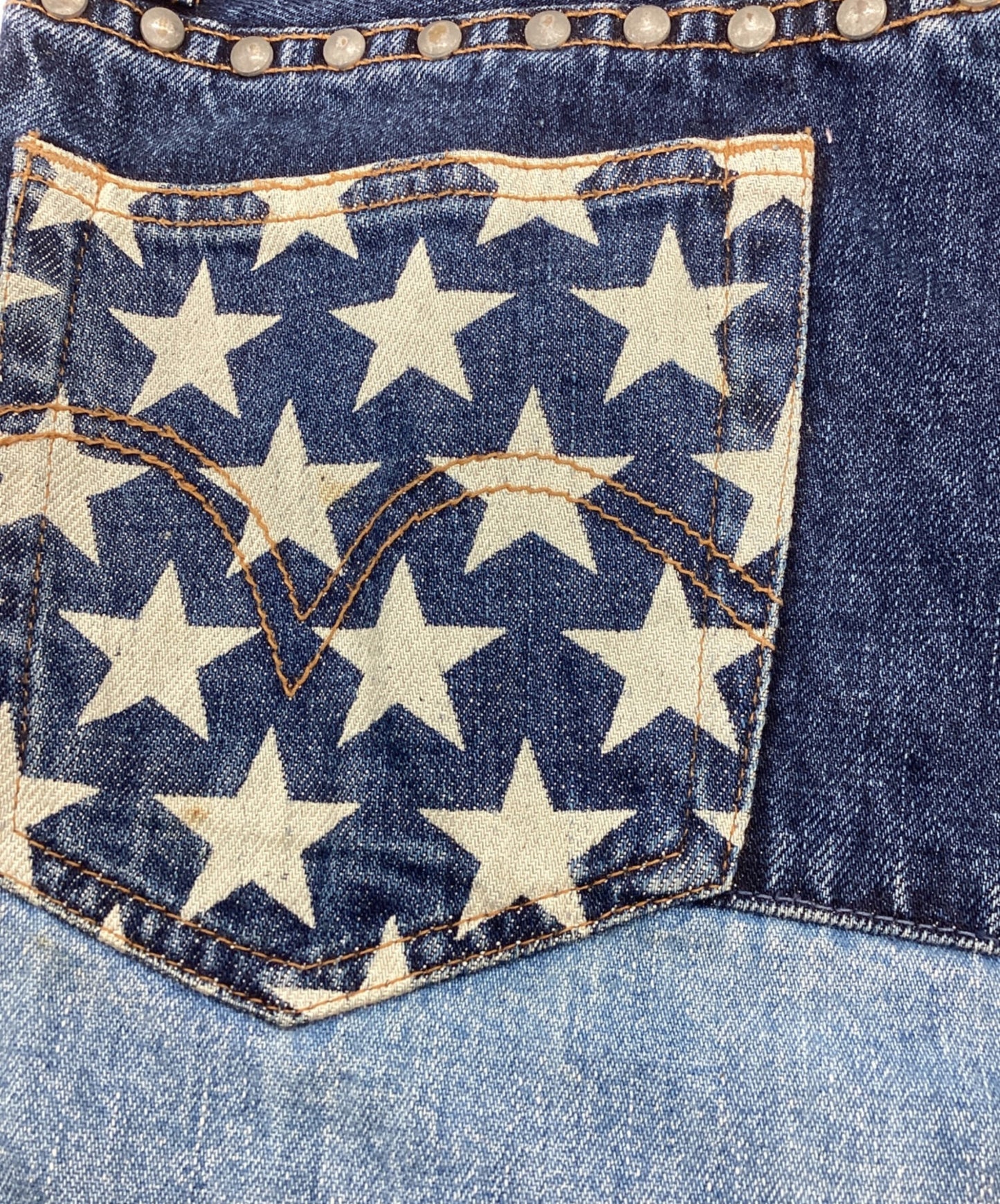 [Pre-owned] Hysteric Glamour Patchwork Studded Denim Pants / 2AP-2130 2AP-2130