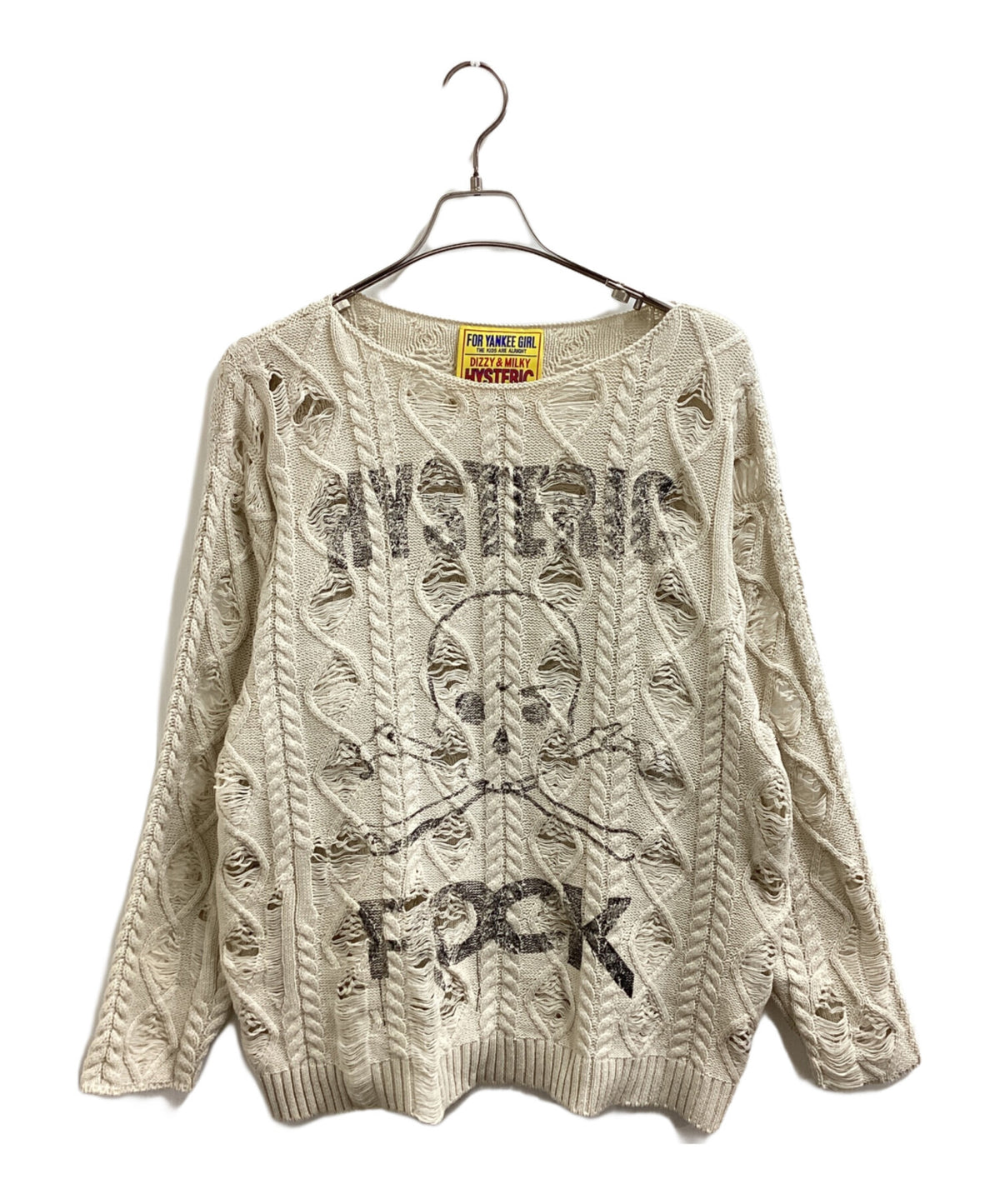 [Pre-owned] Hysteric Glamour HYS ROCK Destroyed knit / HYS ROCK Crush Sweater / 01253NS01 01253NS01