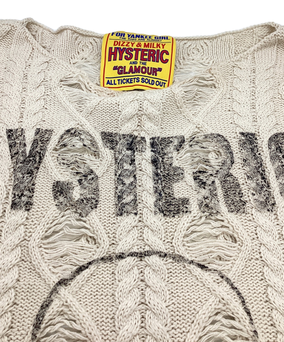 [Pre-owned] Hysteric Glamour HYS ROCK Destroyed knit / HYS ROCK Crush Sweater / 01253NS01 01253NS01