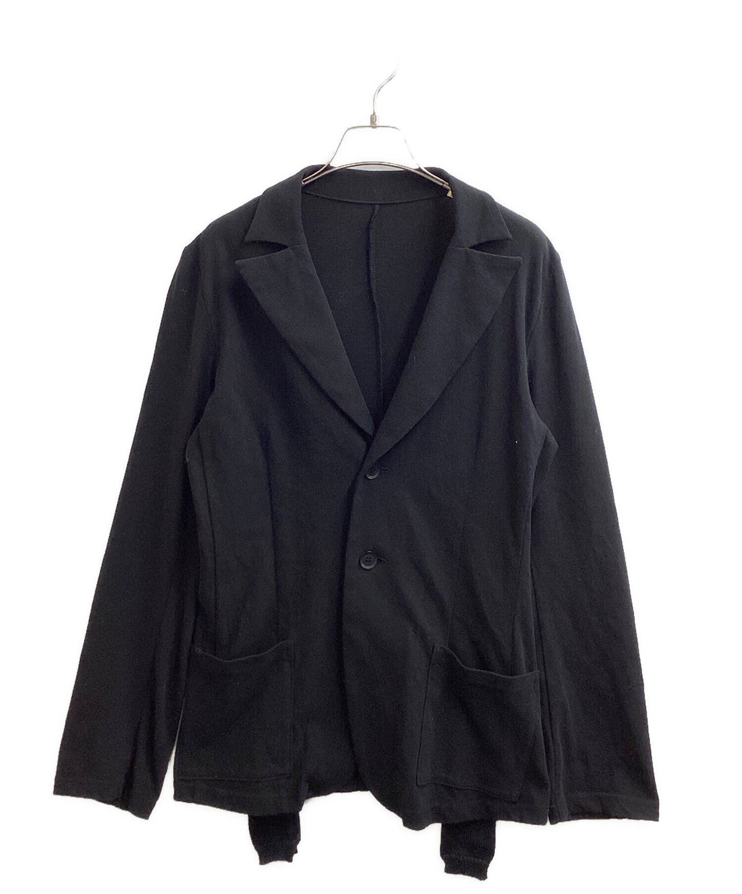 [Pre-owned] YOHJI YAMAMOTO FRESCA 20 FINE JERSEY SIDE KNIT DETAIL JACKET / Fresca 20 Fine Jersey Side Knit Detail Jacket / Tailored Jackets / 24SS FS-T42-980