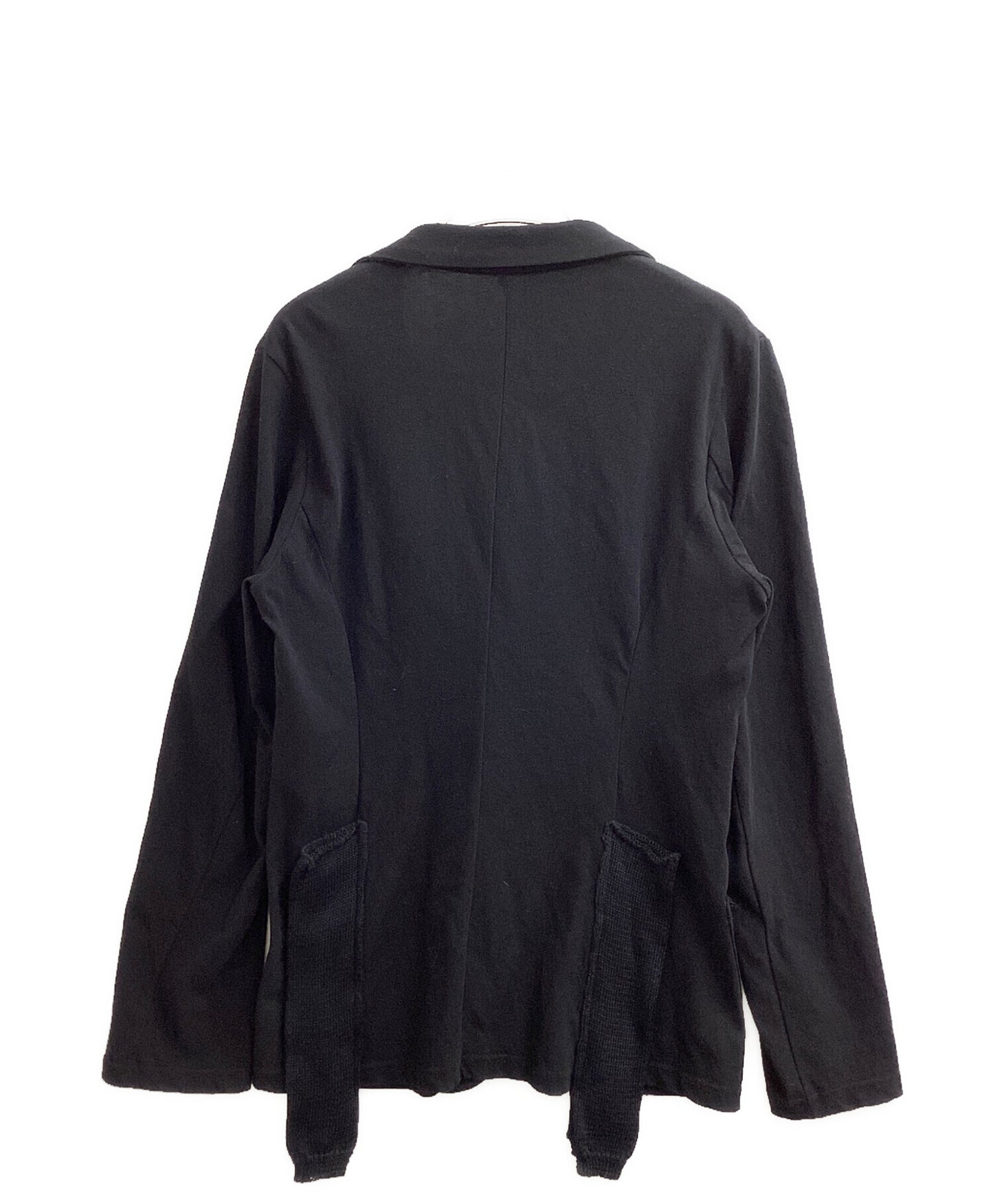 [Pre-owned] YOHJI YAMAMOTO FRESCA 20 FINE JERSEY SIDE KNIT DETAIL JACKET / Fresca 20 Fine Jersey Side Knit Detail Jacket / Tailored Jackets / 24SS FS-T42-980