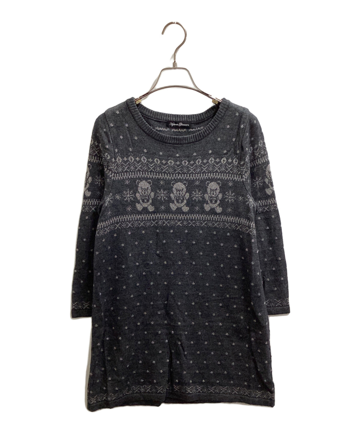 [Pre-owned] Hysteric Glamour Cashmere-Blend Fack Bear Knit Dress / 0193NO01 0193NO01
