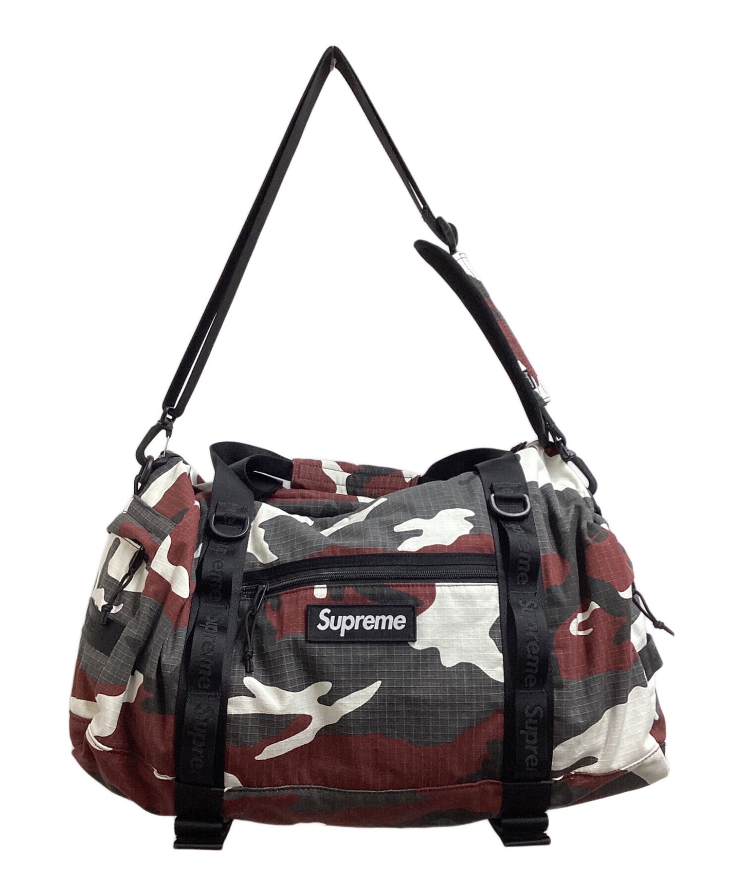 [Pre-owned] SUPREME 26SS Red Camo Cordura Duffle Bag