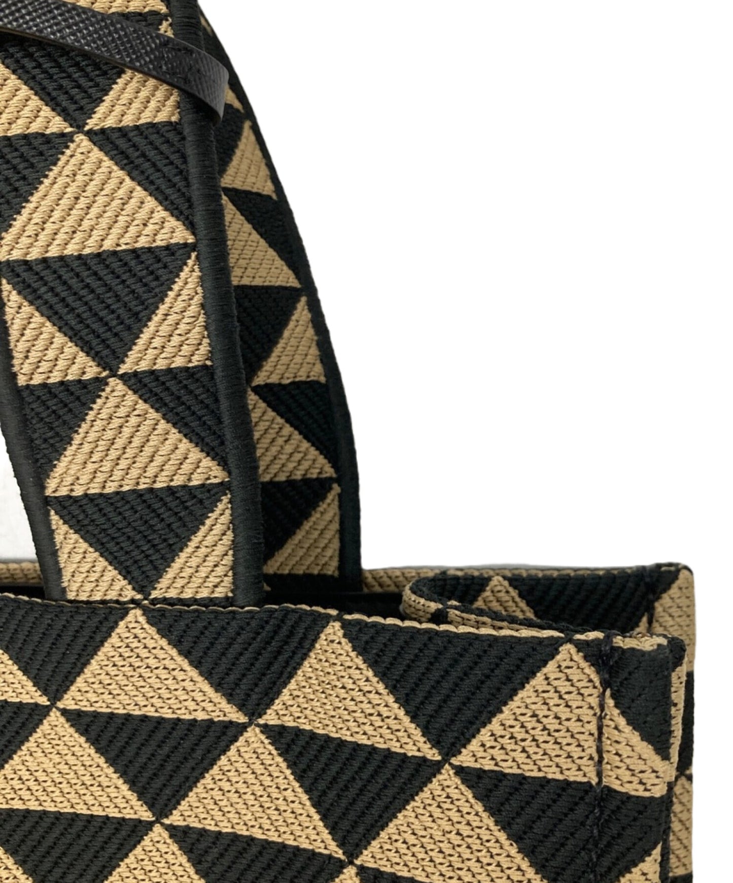 [Pre-owned] PRADA Symbol Embroidery Fabric Bag 2VG107