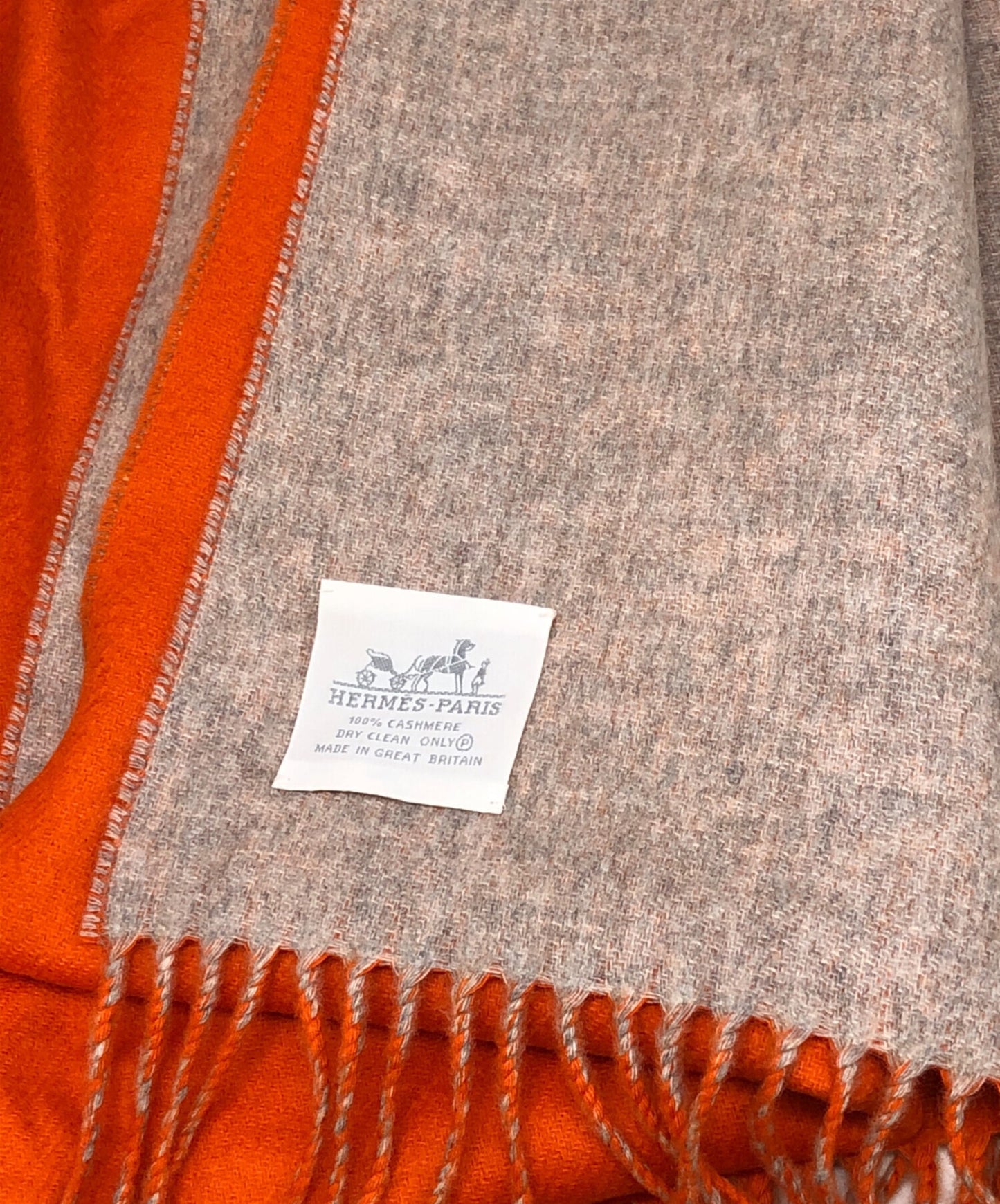 [Pre-owned] HERMES Double-faced Cashmere Large Scarf