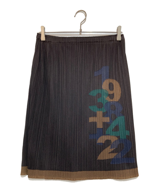 [Pre-owned] PLEATS PLEASE printed pleated skirt PP81-JG555