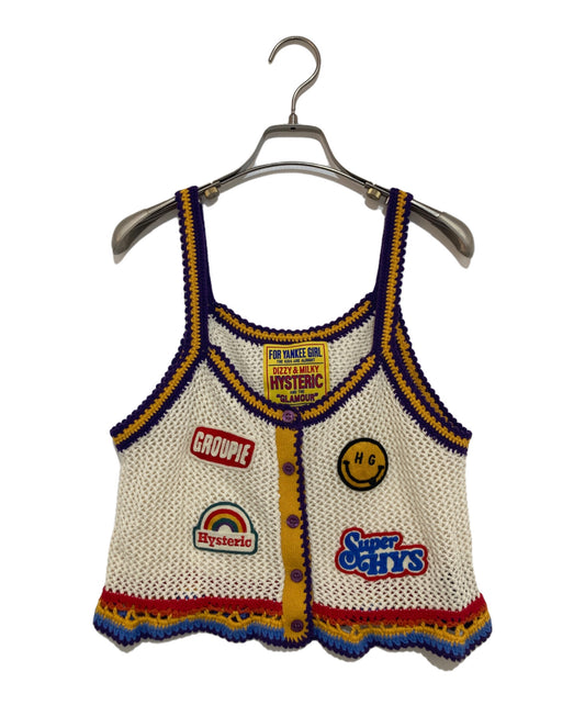 [Pre-owned] Hysteric Glamour SCRATCH patch hand-knit camisole 01241NV02