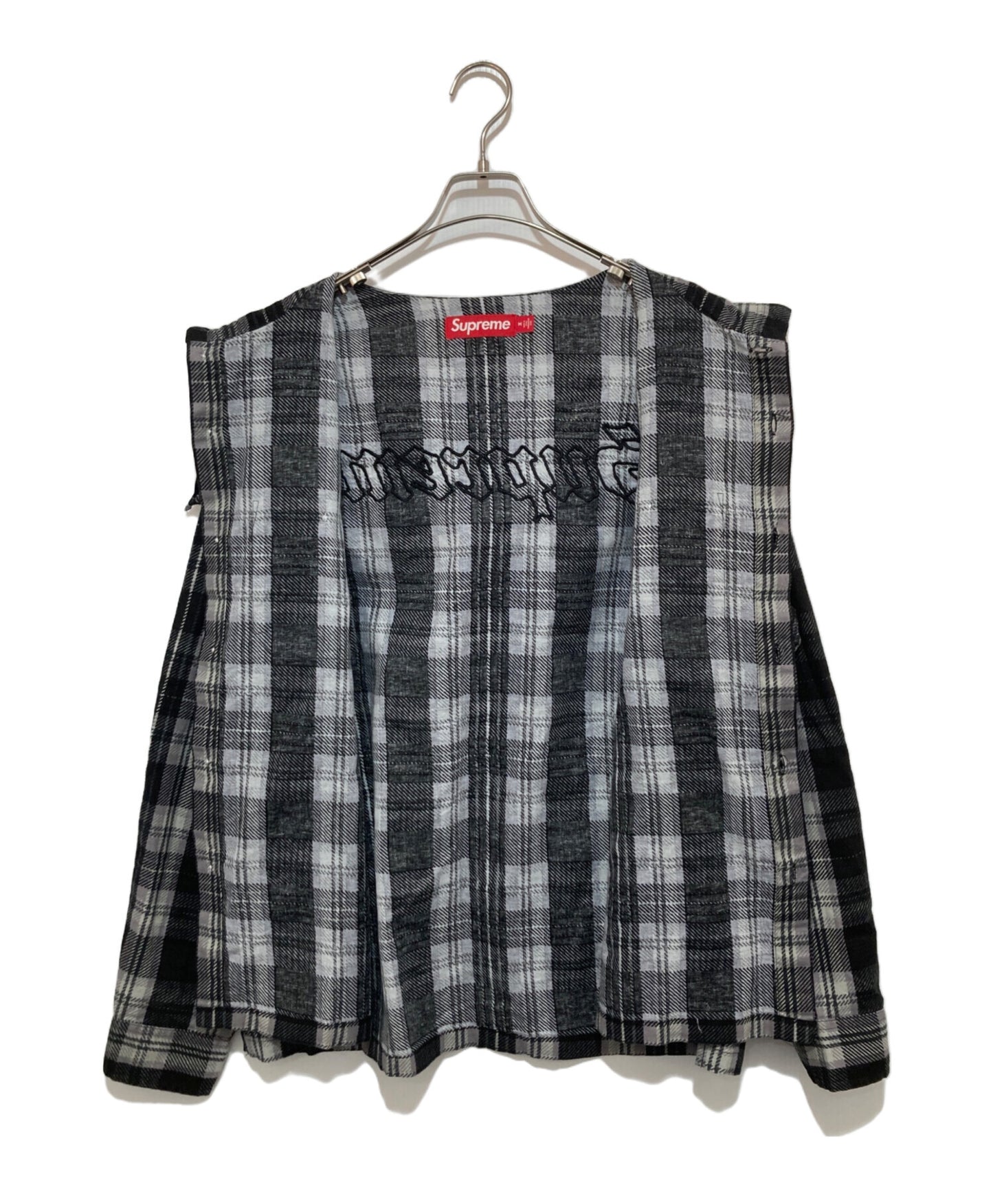 [Pre-owned] SUPREME Printed Hooded Flannel Shirt