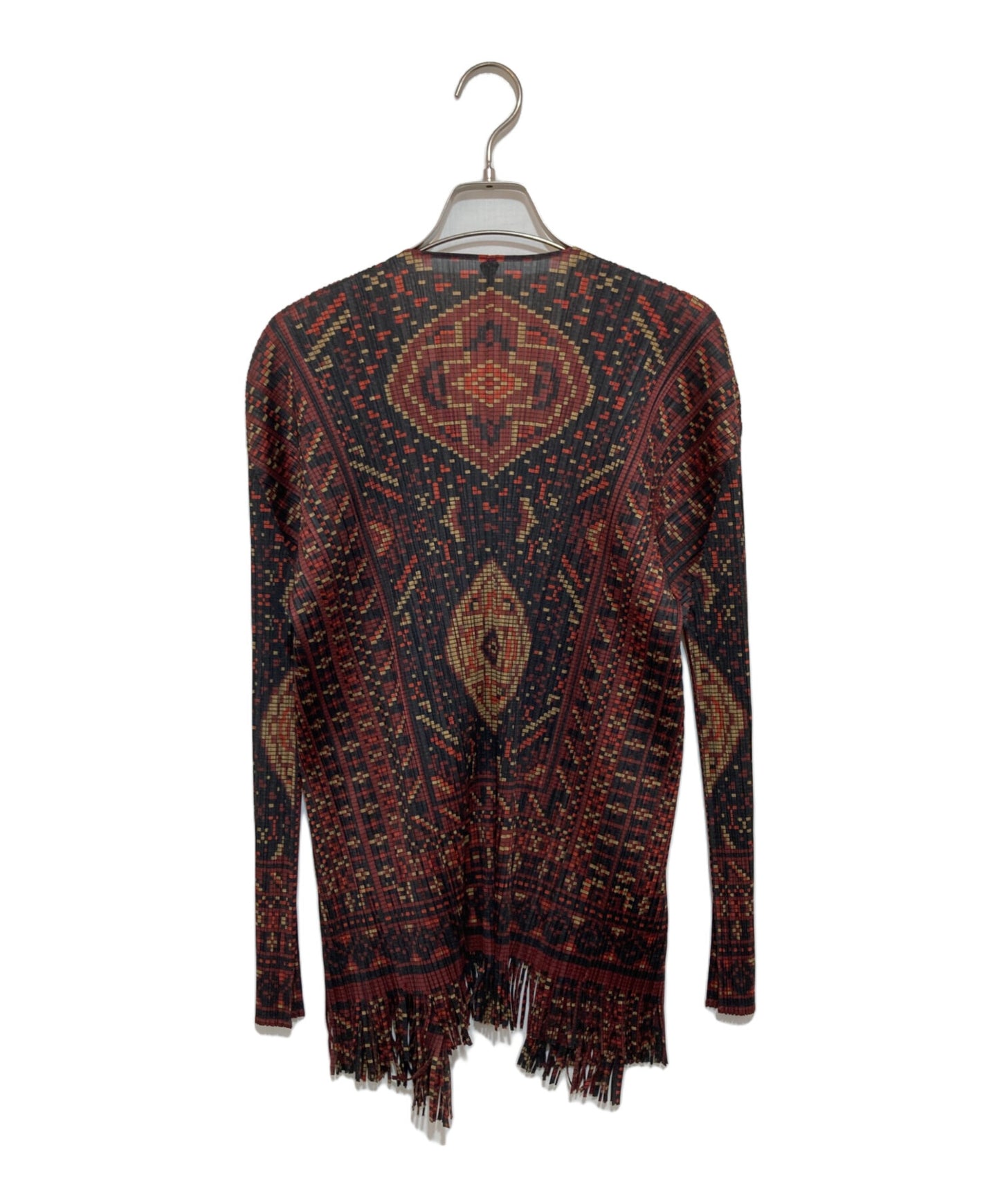 [Pre-owned] PLEATS PLEASE All-over fringe pleated cardigan PP63-J0719