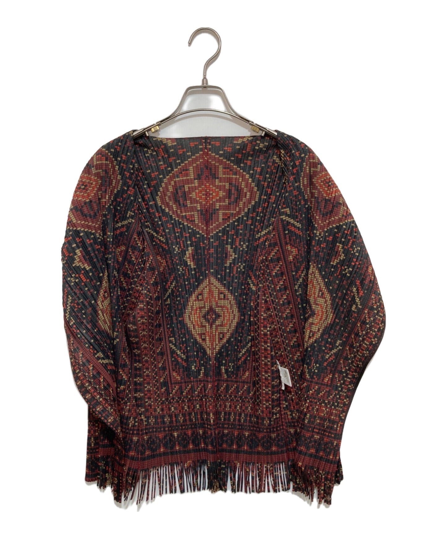 [Pre-owned] PLEATS PLEASE All-over fringe pleated cardigan PP63-J0719