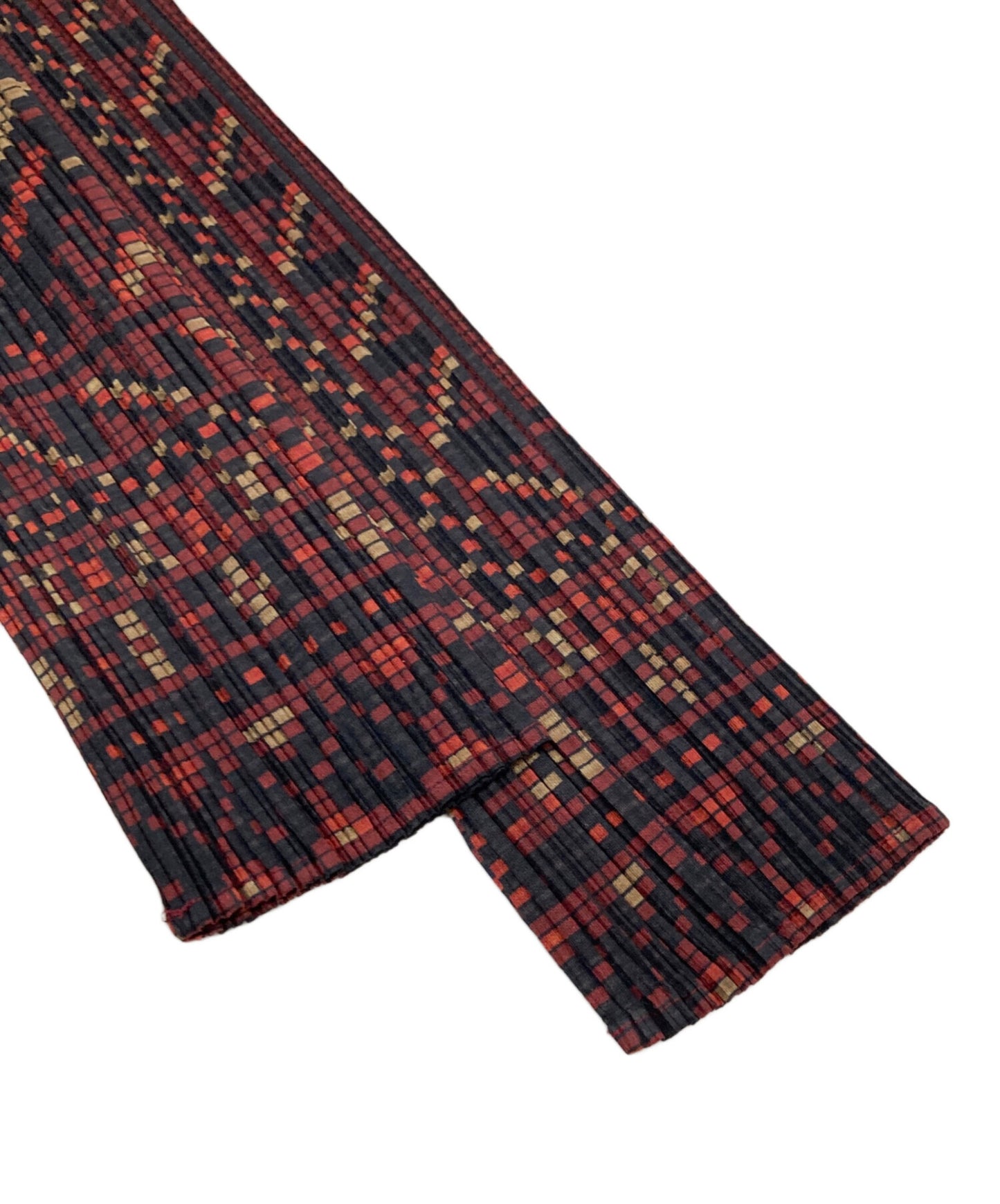 [Pre-owned] PLEATS PLEASE Fringe-pleated blouse with all-over pattern PP63-JK711