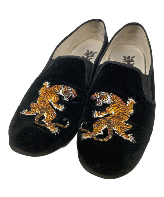 [Pre-owned] WACKO MARIA Tiger Embroidered Slip-on/Kung Fu Shoes