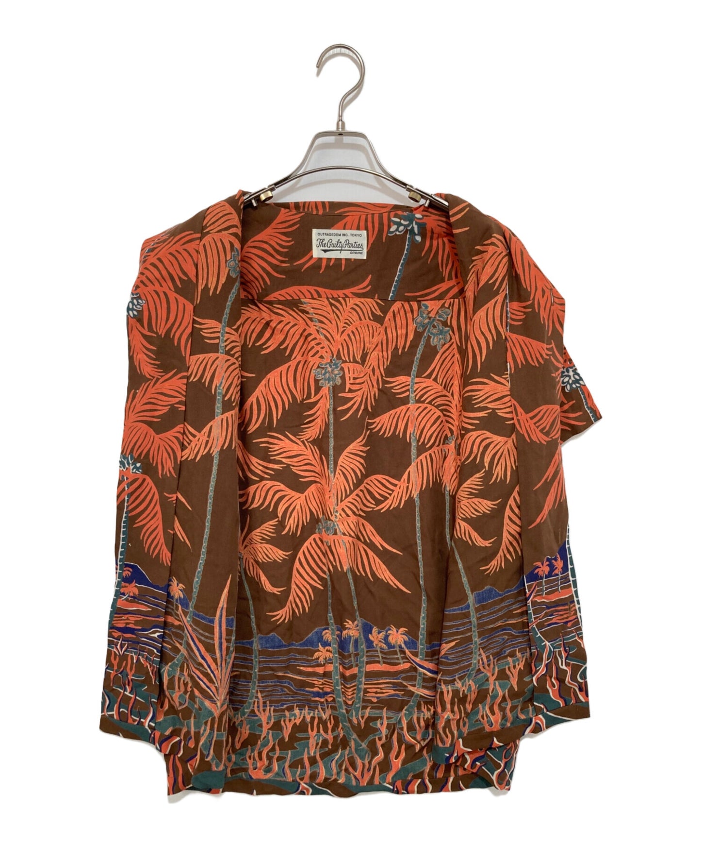 [Pre-owned] WACKO MARIA PALMS TREE" S/S HAWAIIAN SHIRT Palm Tree Hawaiian shirt Aloha shirt