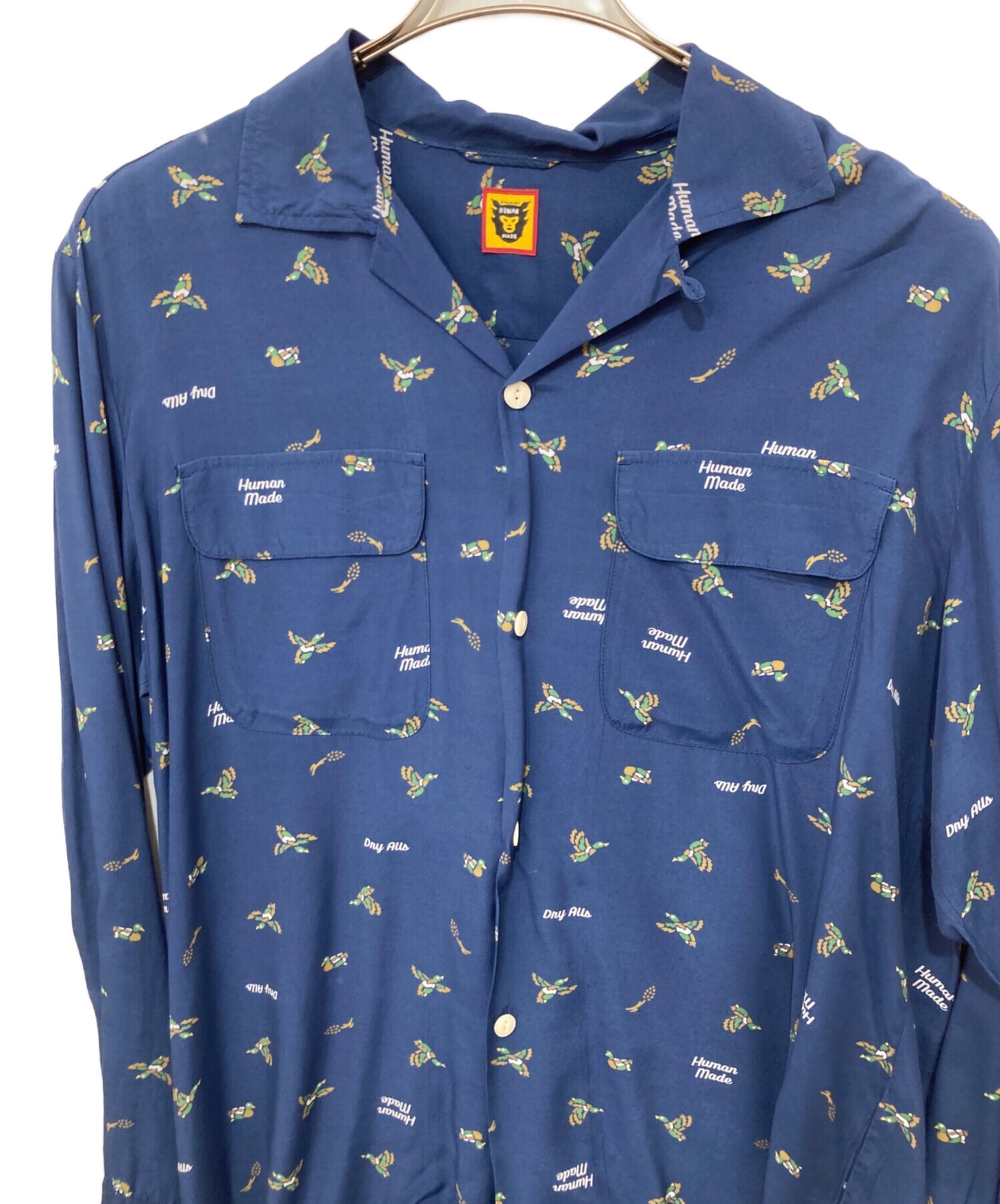 [Pre-owned] HUMAN MADE Duck Pattern Open Collar Shirt Long Sleeve Shirt