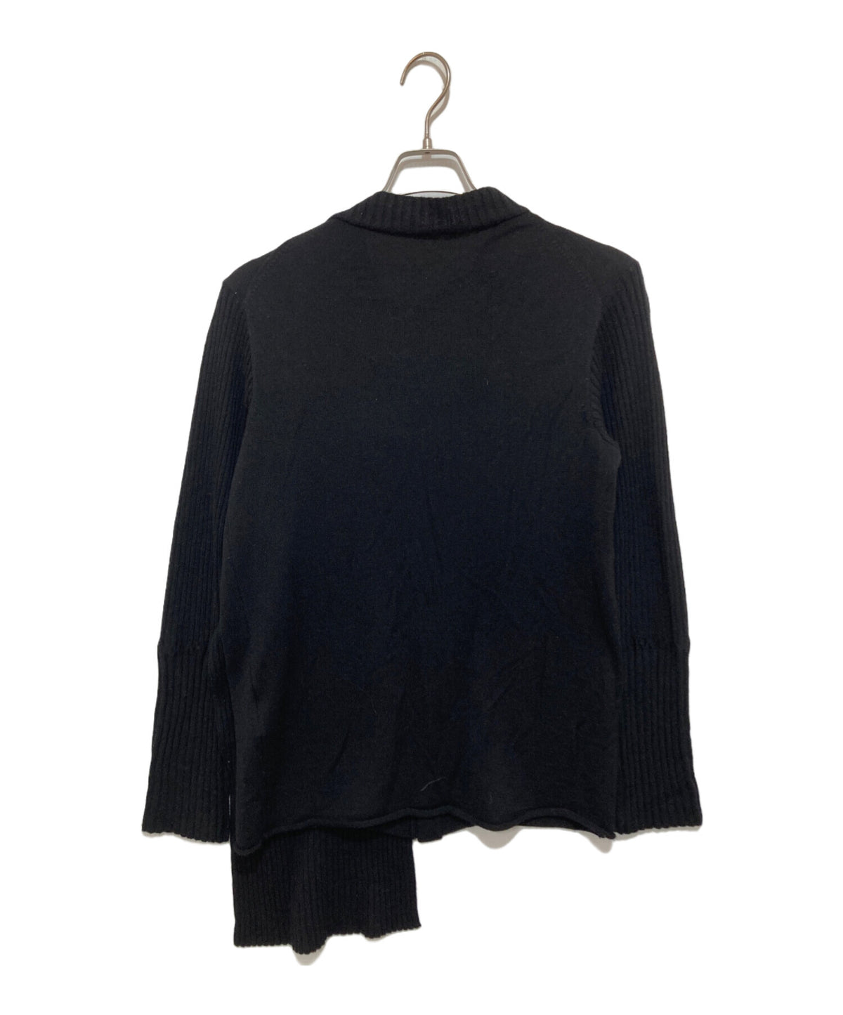 [Pre-owned] YOHJI YAMAMOTO PLAIN RIB FRONT D CLOTH CARDIGAN Ribbed cardigan F0-K32-183 F0-K32-183