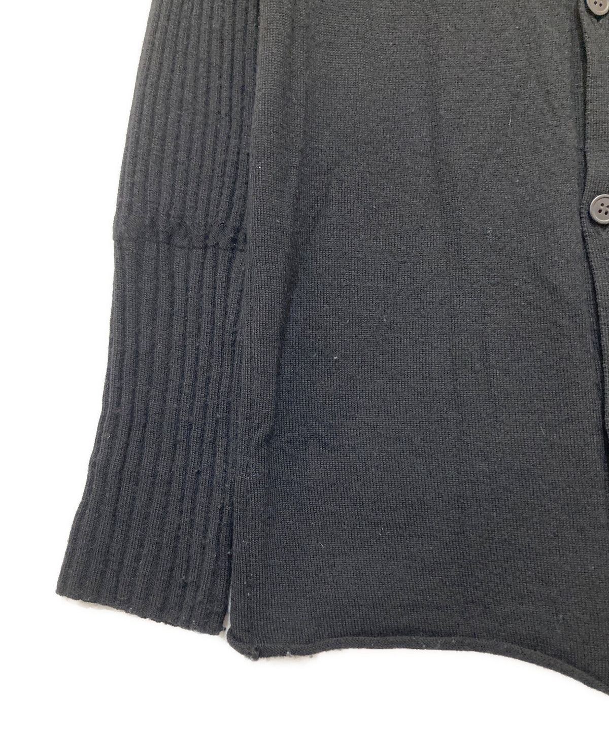 [Pre-owned] YOHJI YAMAMOTO PLAIN RIB FRONT D CLOTH CARDIGAN Ribbed cardigan F0-K32-183 F0-K32-183