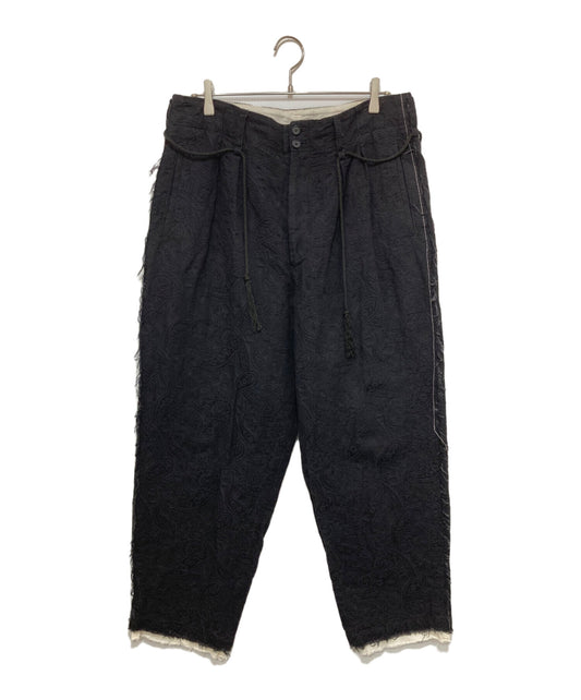 [Pre-owned] s'yte PAISLEY PATTERN JACQUARD CUT-OUT DESIGN TASSEL STRING 2-TUCK PANTS UI-P27-034