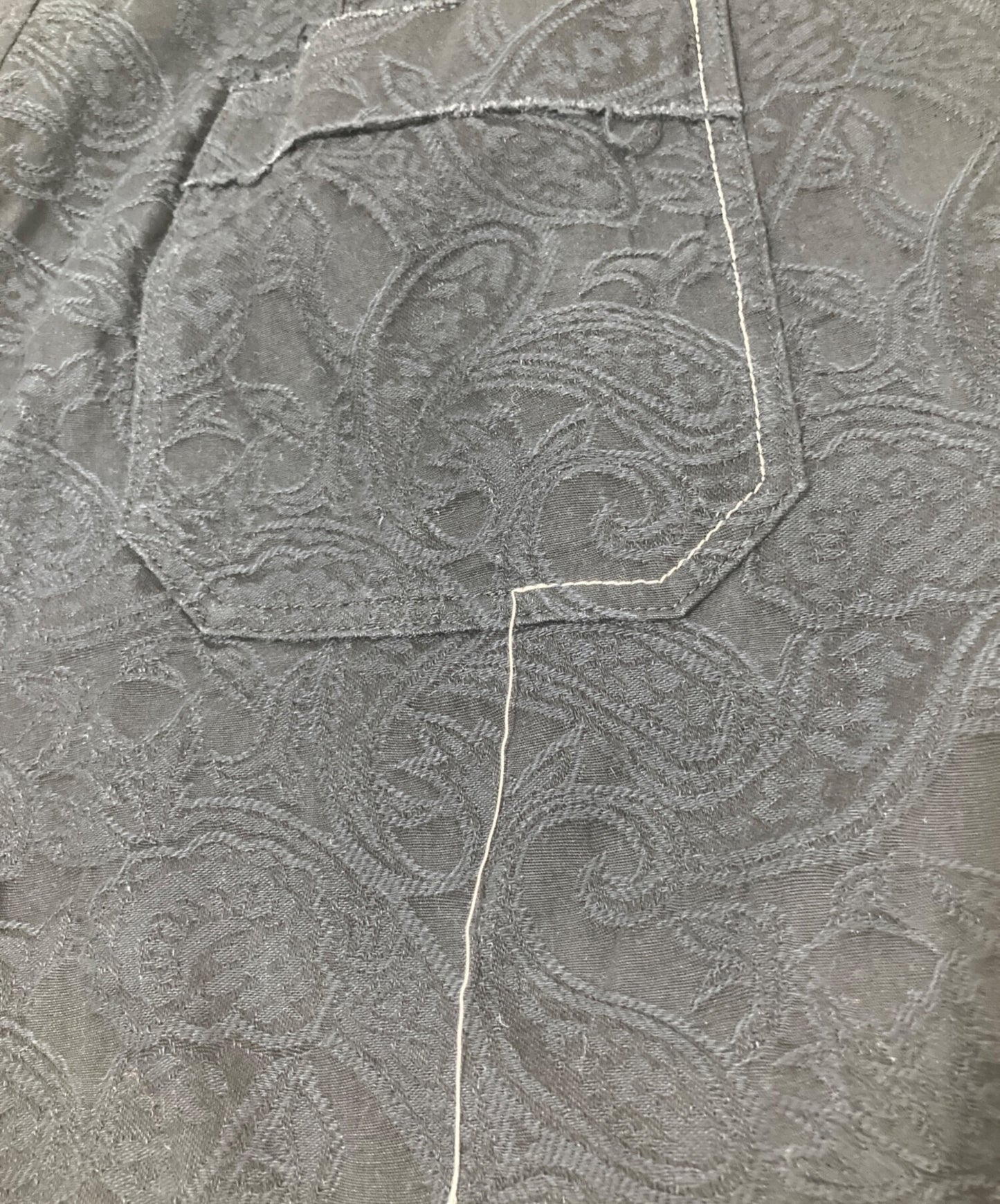 [Pre-owned] s'yte PAISLEY PATTERN JACQUARD CUT-OUT DESIGN TASSEL STRING 2-TUCK PANTS UI-P27-034