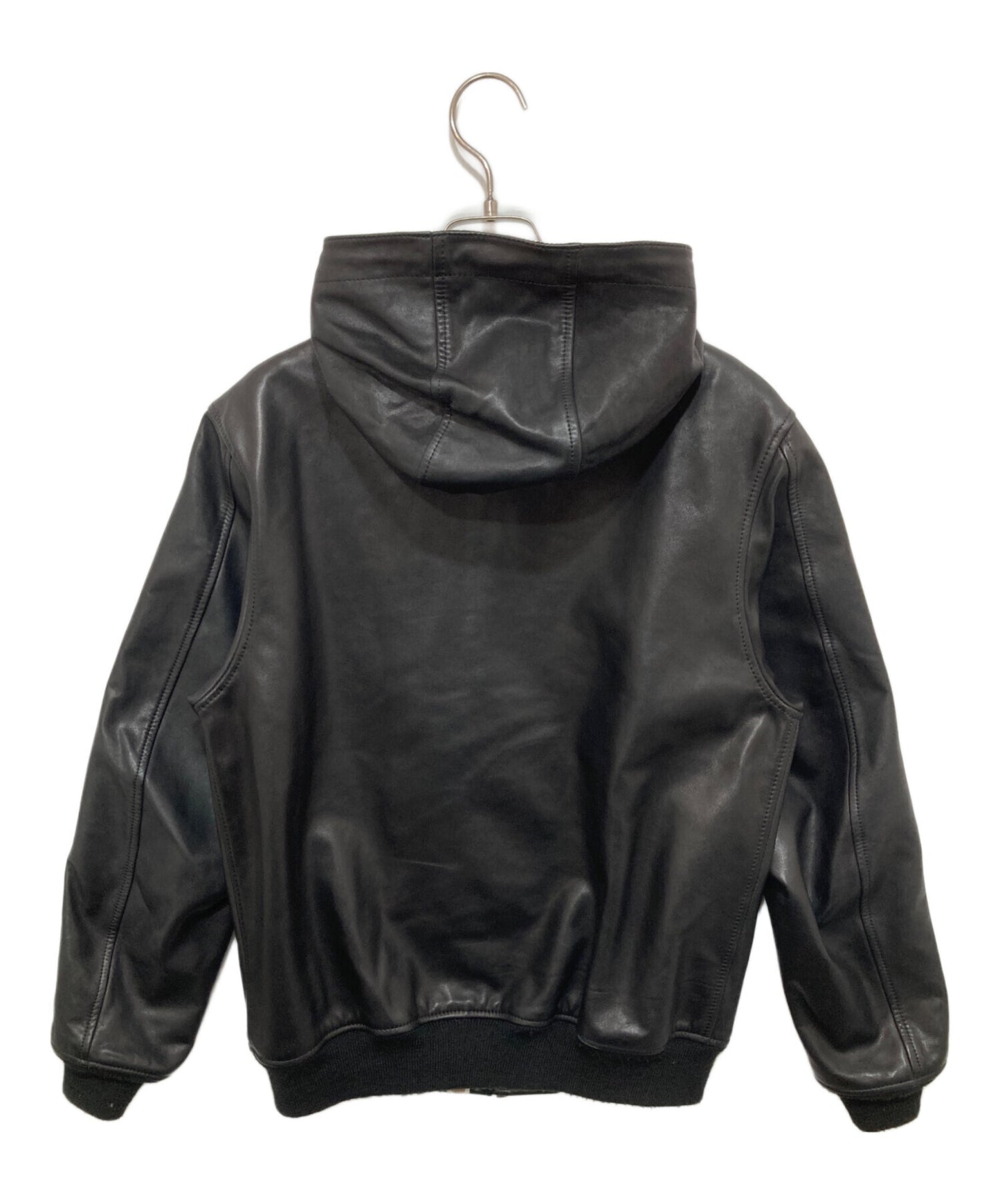 [Pre-owned] A BATHING APE Hooded Leather Jacket 001hj0301006x