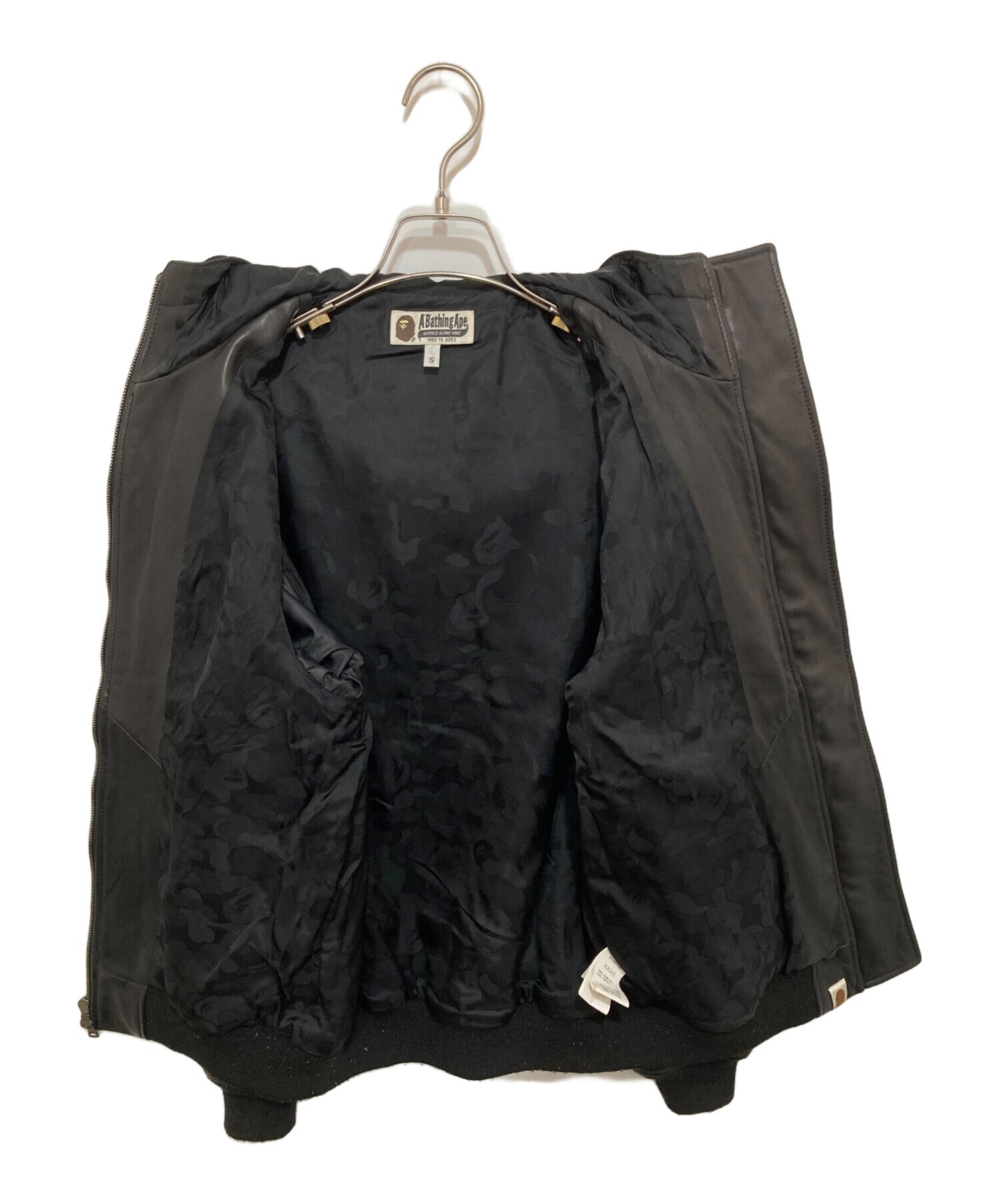 [Pre-owned] A BATHING APE Hooded Leather Jacket 001hj0301006x