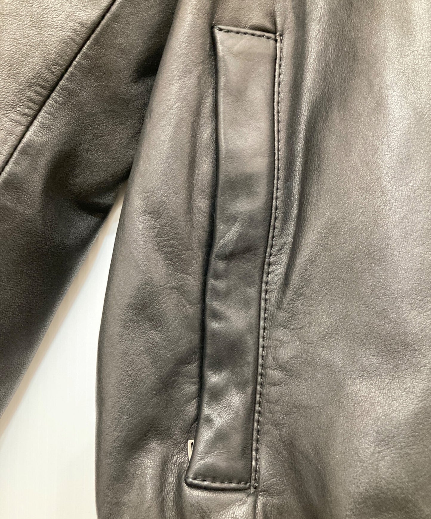 [Pre-owned] A BATHING APE Hooded Leather Jacket 001hj0301006x