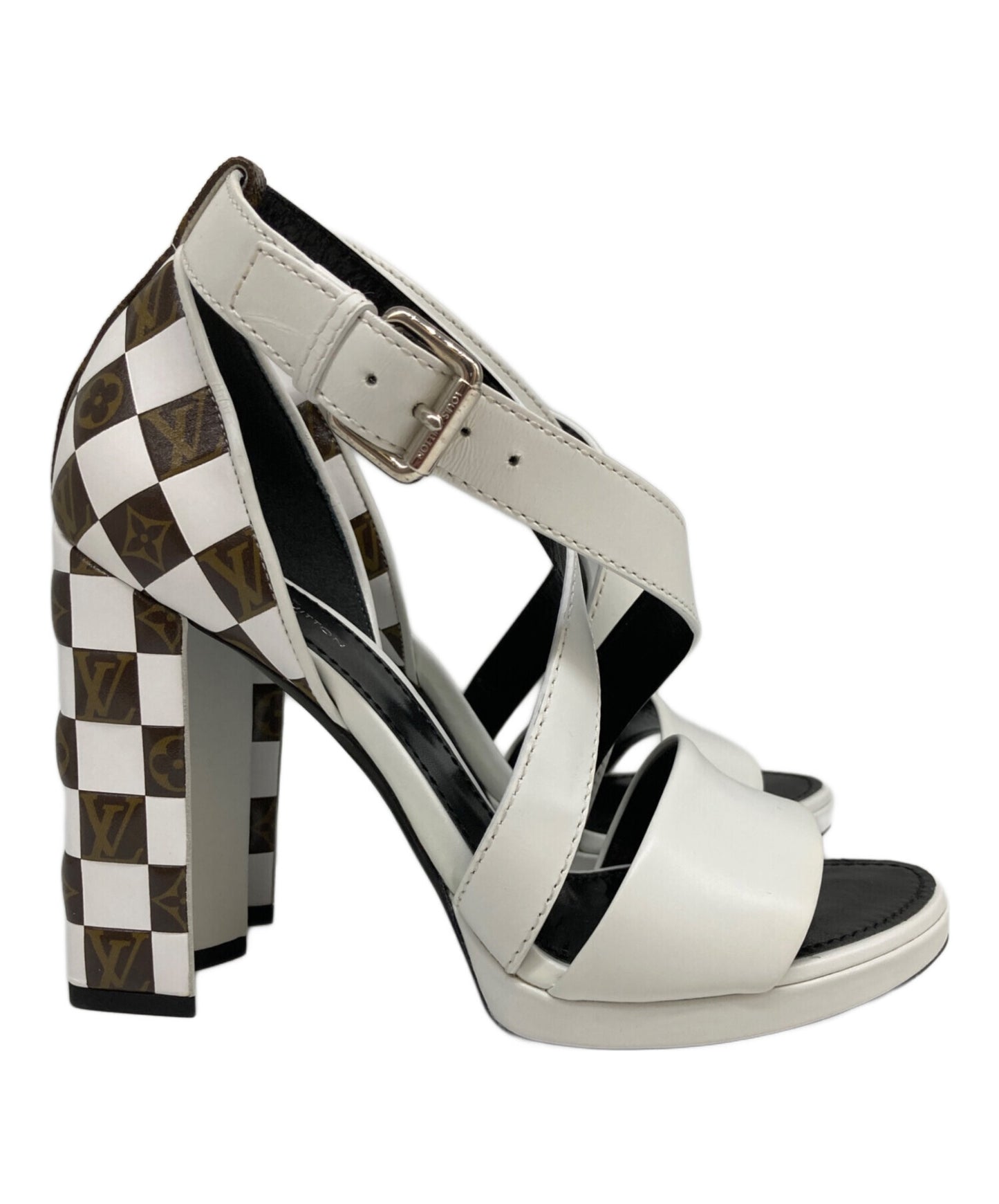 [Pre-owned] LOUIS VUITTON Monogram Heel Pumps BR1119.