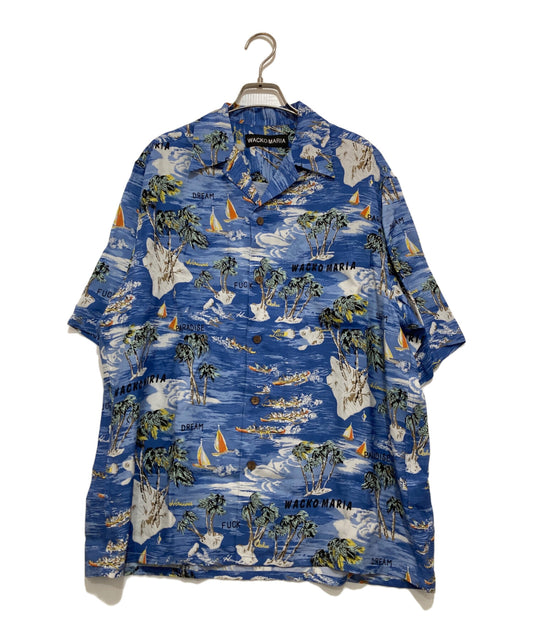 [Pre-owned] WACKO MARIA HAWAIIAN SHIRT BLUE (Hawaiian Shirt/Aloha Shirt/All-Patterned Shirt) 25sse-wms-hi04