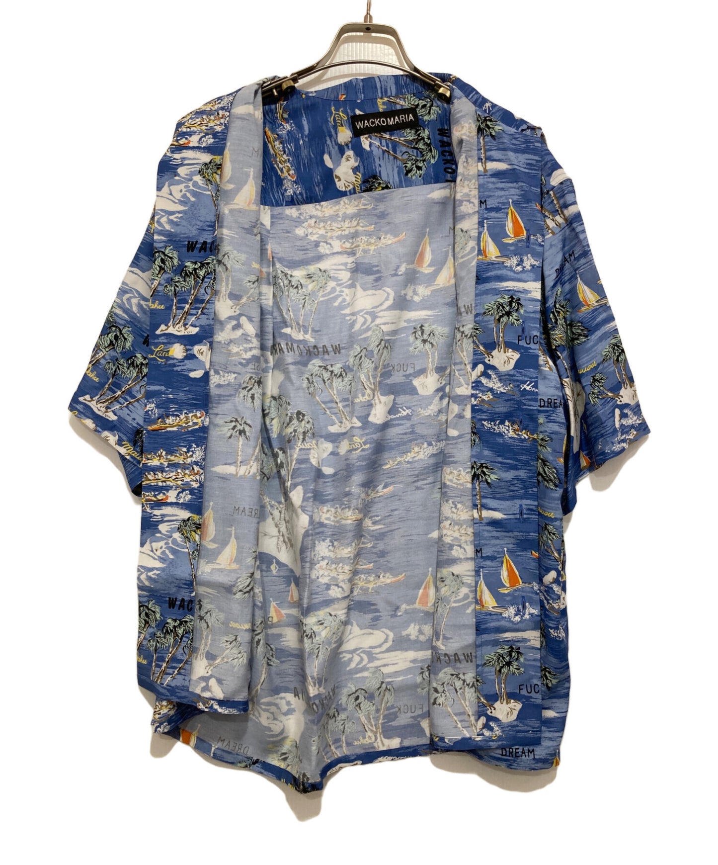[Pre-owned] WACKO MARIA HAWAIIAN SHIRT BLUE (Hawaiian Shirt/Aloha Shirt/All-Patterned Shirt) 25sse-wms-hi04