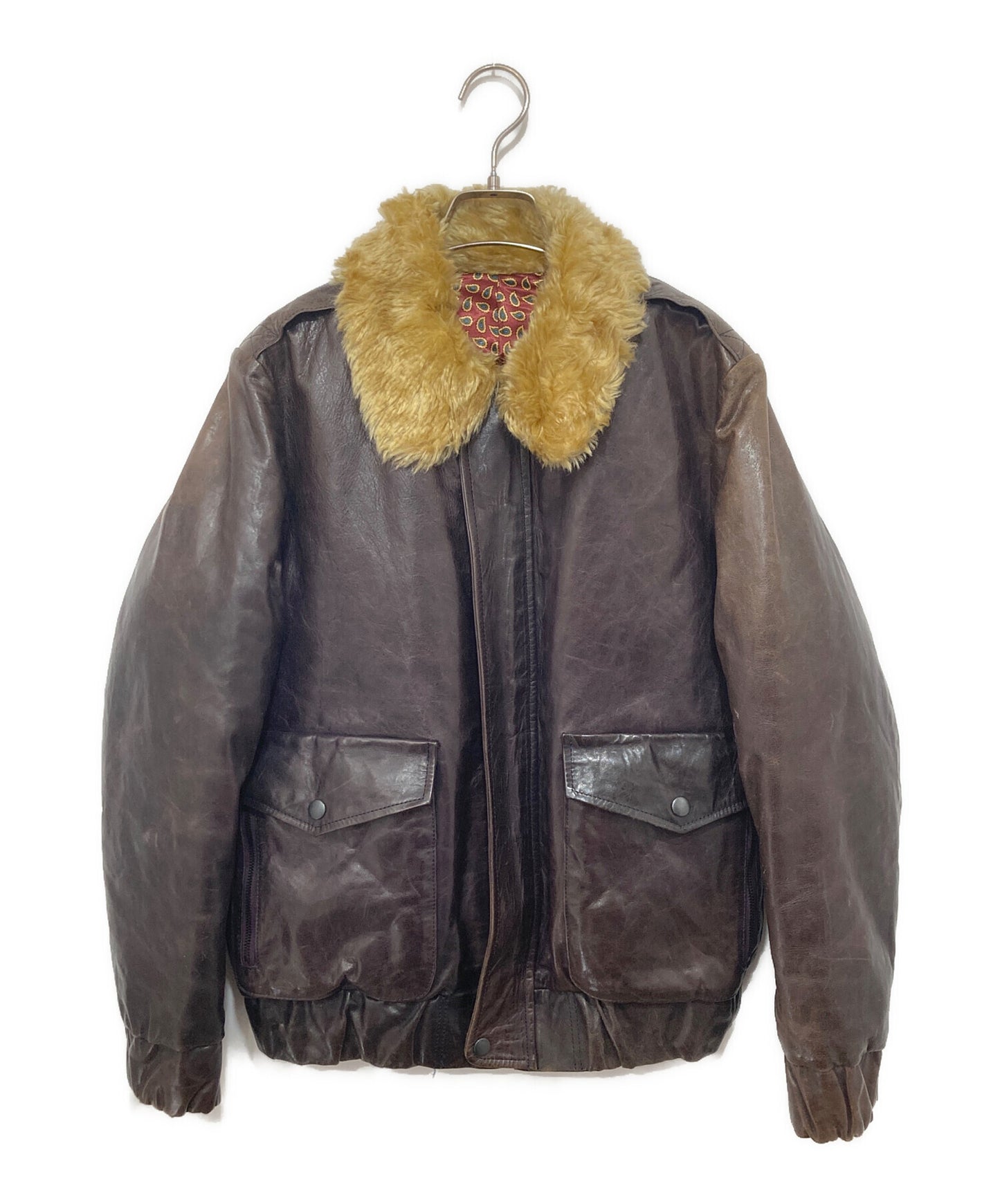 [Pre-owned] NUMBER (N)INE 03AW cart period leather down puffer flight jacket