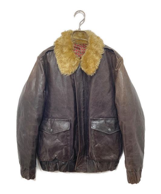 [Pre-owned] NUMBER (N)INE 03AW cart period leather down puffer flight jacket