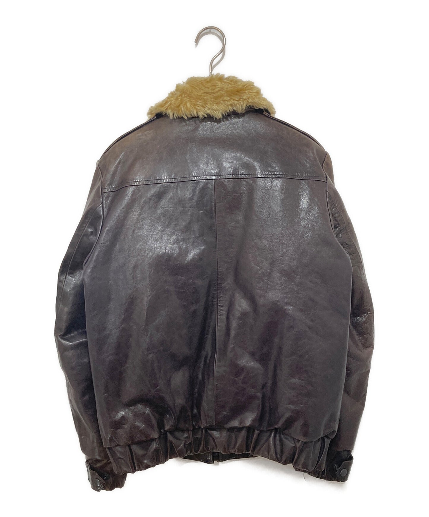[Pre-owned] NUMBER (N)INE 03AW cart period leather down puffer flight jacket