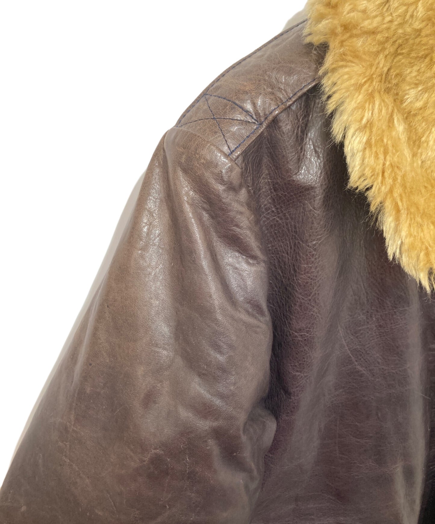 [Pre-owned] NUMBER (N)INE 03AW cart period leather down puffer flight jacket