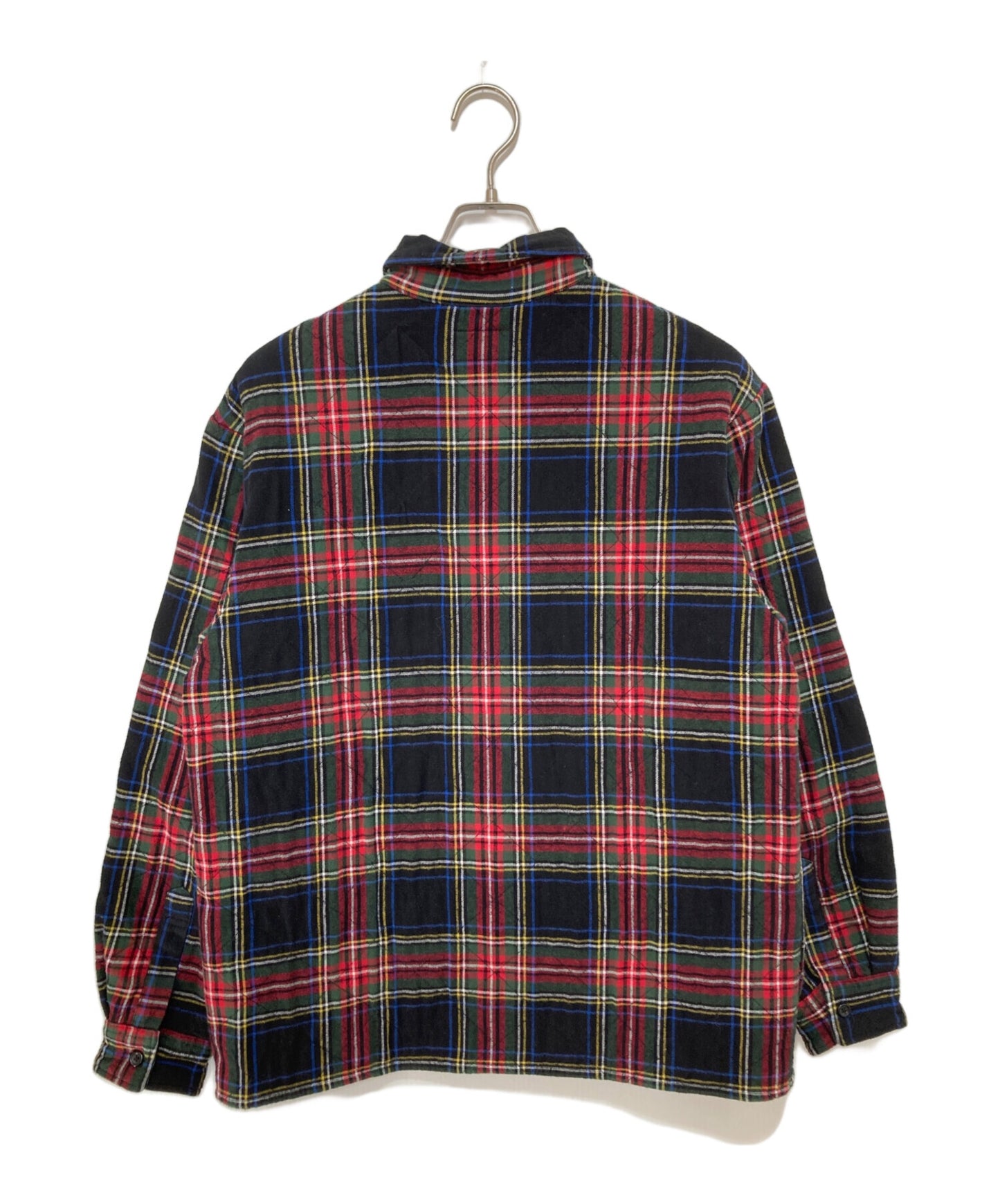 [Pre-owned] SUPREME Quilted Plaid Flannel Shirt 21FW