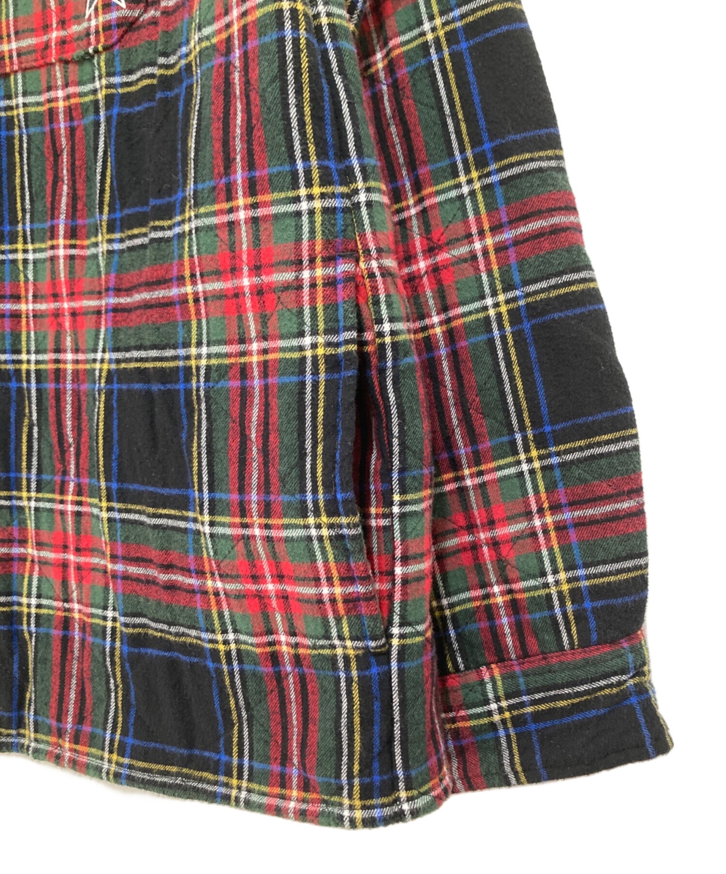 [Pre-owned] SUPREME Quilted Plaid Flannel Shirt 21FW