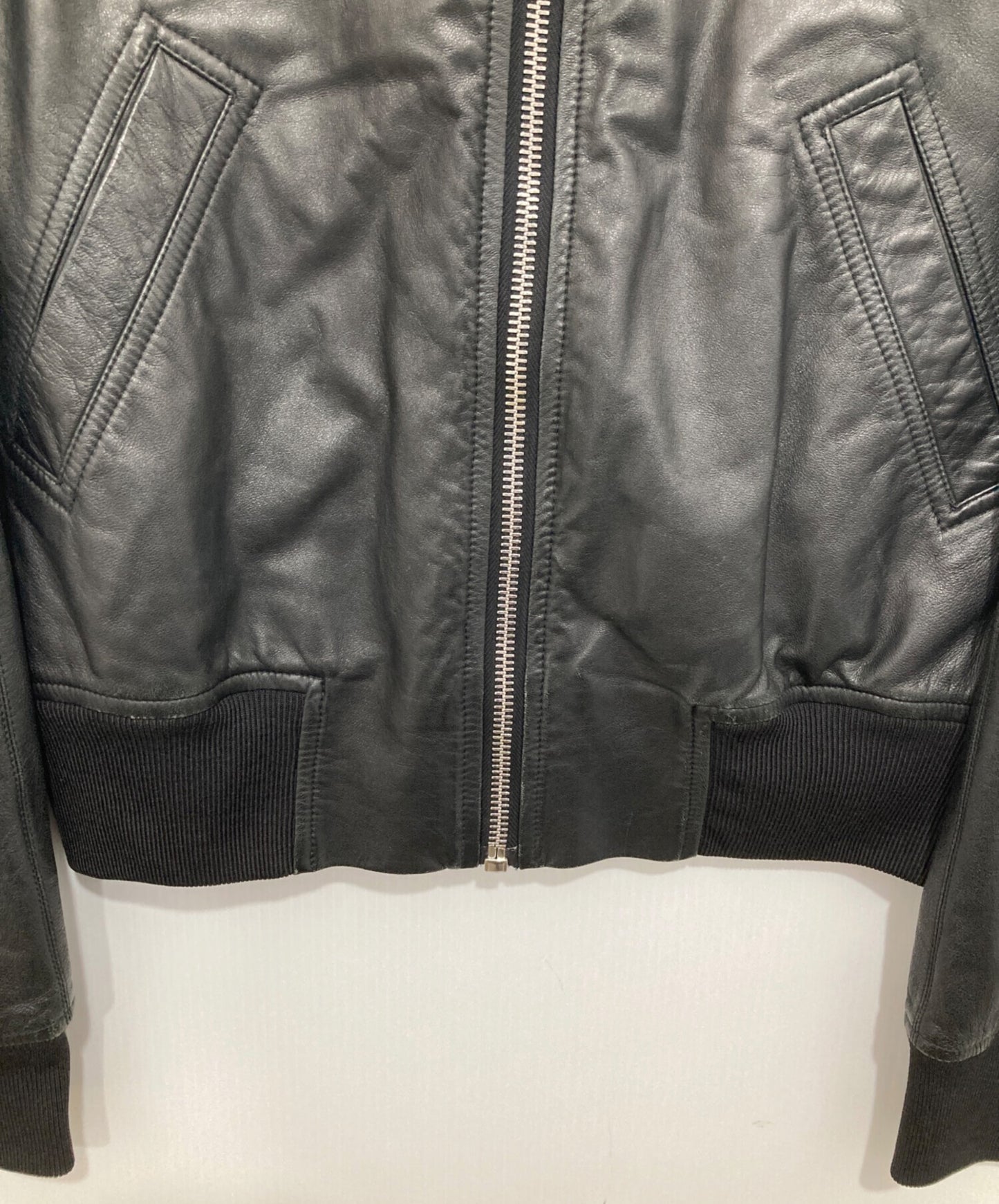 [Pre-owned] RICK OWENS 15SS Zip-Up Leather Jacket, Archive Flight Jacket  RP15S5709