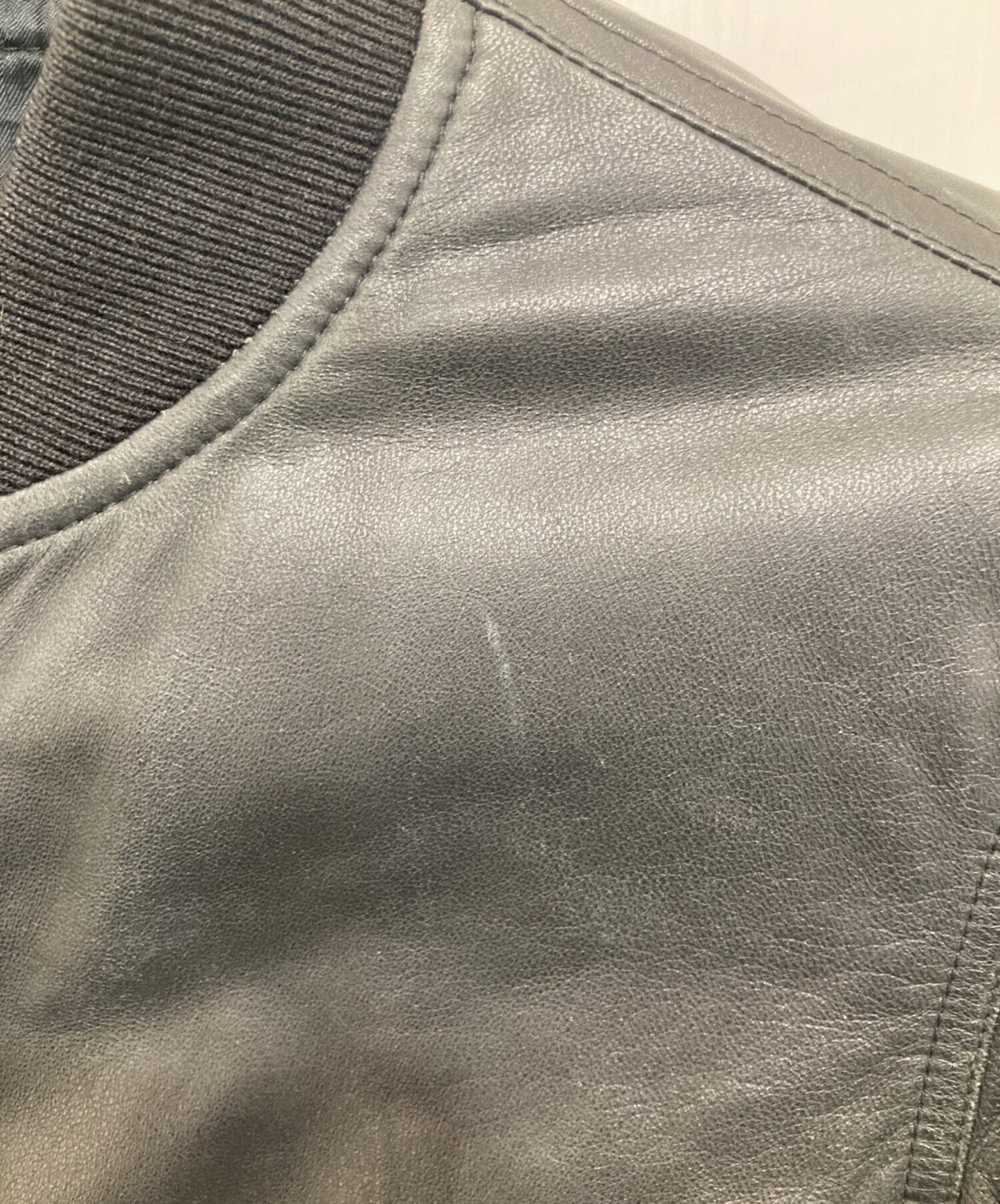 [Pre-owned] RICK OWENS 15SS Zip-Up Leather Jacket, Archive Flight Jacket  RP15S5709