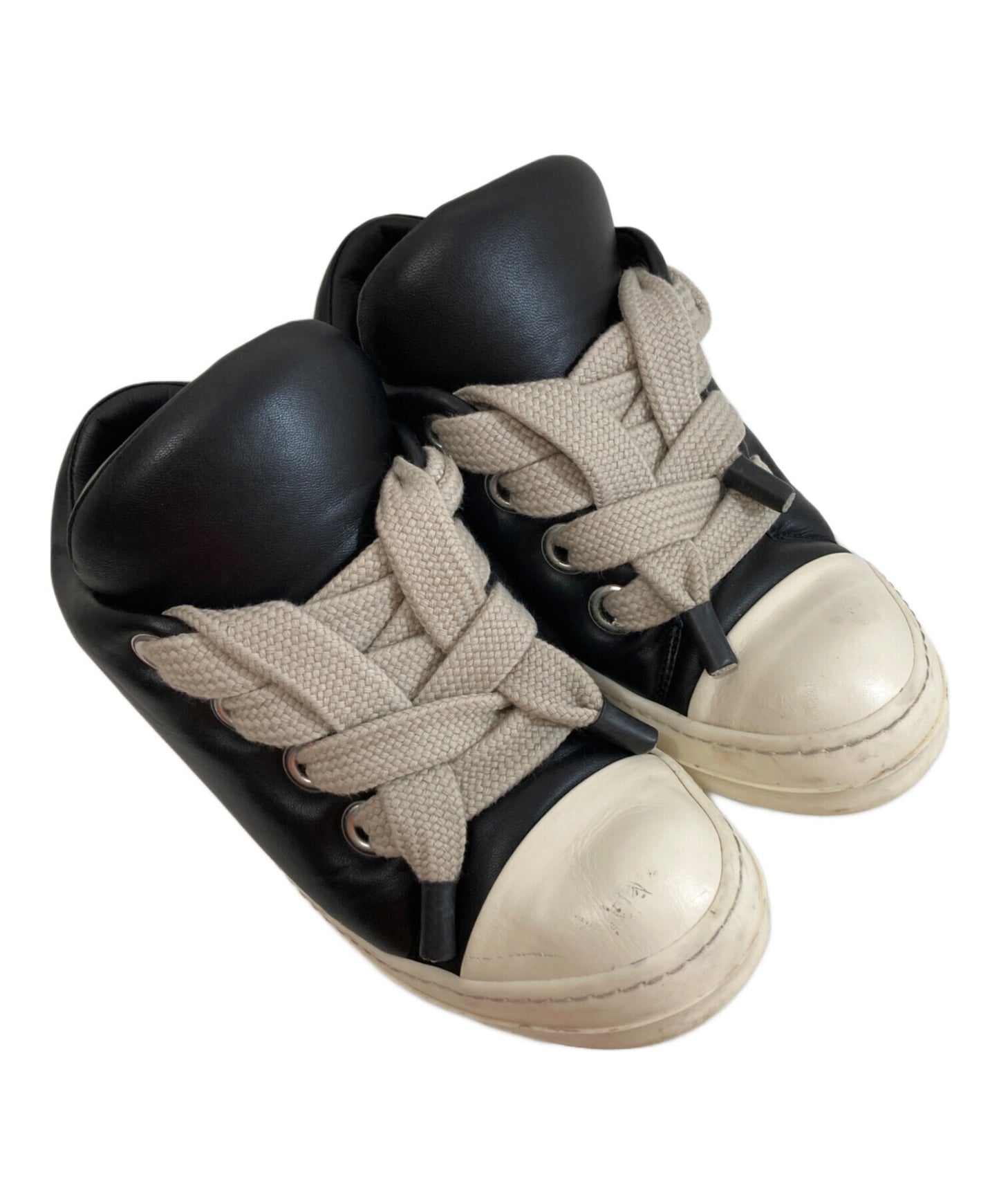 [Pre-owned] RICK OWENS Luxor Jumbo Padded Low 'Black Milk' RU02C7893-LLPW2-911 RU02C7893-LLPW2-911