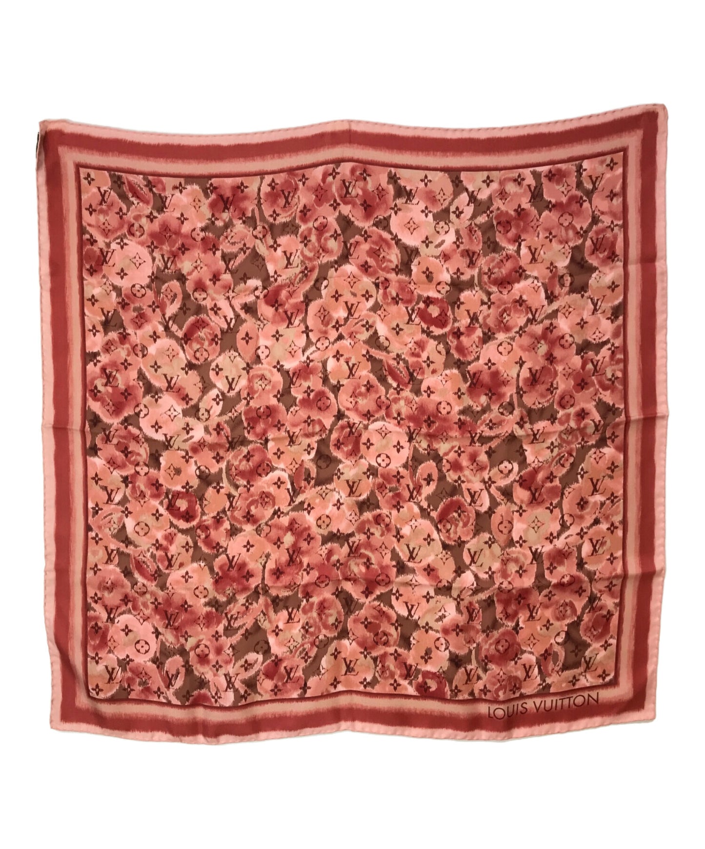 [Pre-owned] LOUIS VUITTON Ikat flower silk scarf